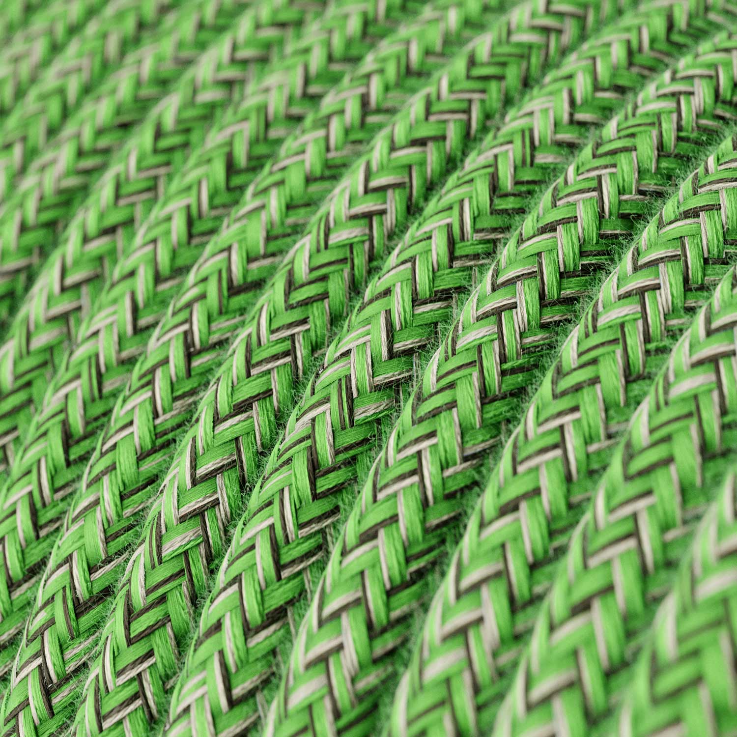 Modulair PASTEL Lampada da esterno con 1,5 m cavo tessile, rosone e portalampada in silicone IP65 waterproof - Verde prato