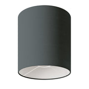 Paralume Cilindro M in tessuto con attacco E27 - Made in Italy - Teletta Grigio Scuro