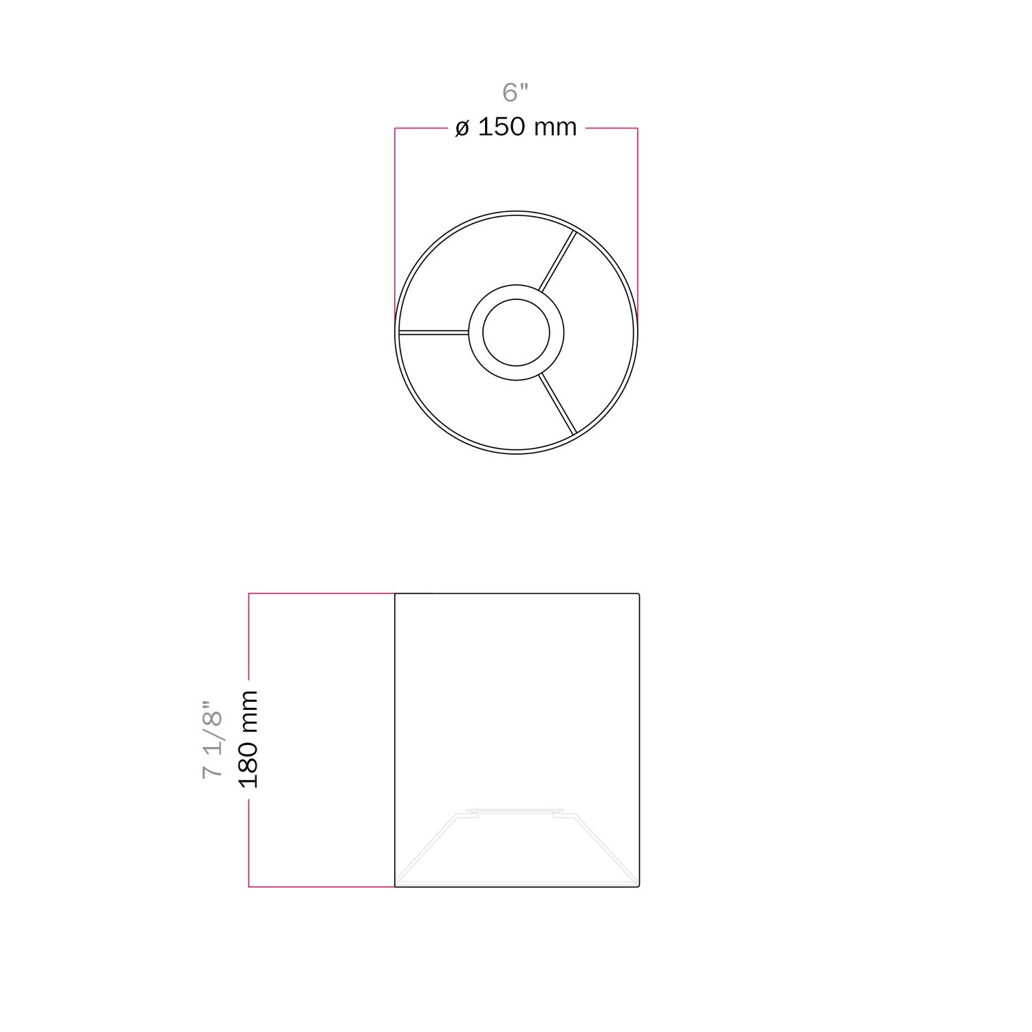 Paralume Cilindro S in tessuto con attacco E27 - Made in Italy - Lana Aragosta