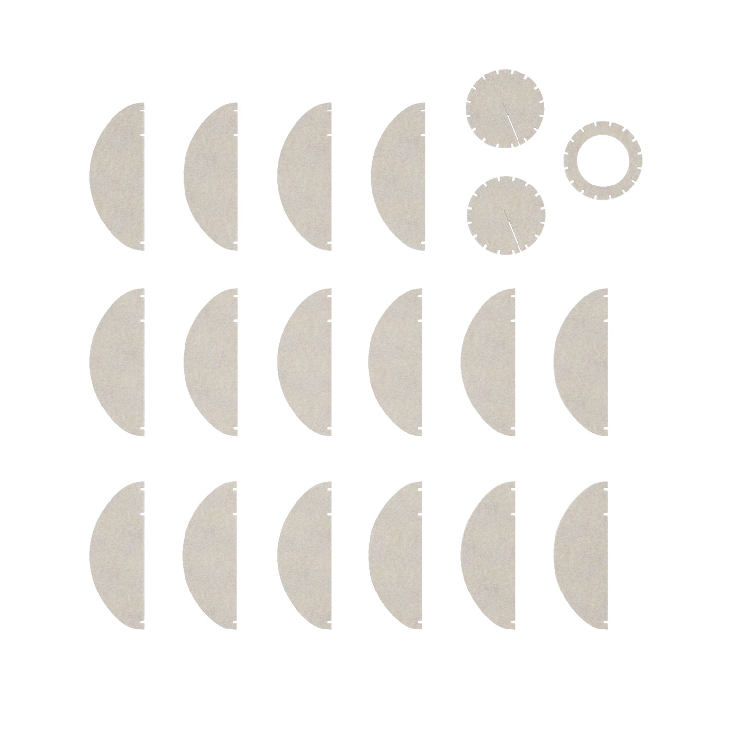 Paralume ellittico LAMPSHHADE in materiale fonoassorbente - Tortora melange