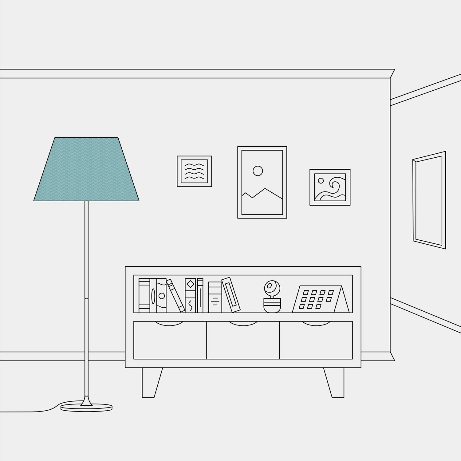 Paralume Impero L per lampada da tavolo o applique con attacco E27 - Made in Italy - Teletta Verde Dubbio