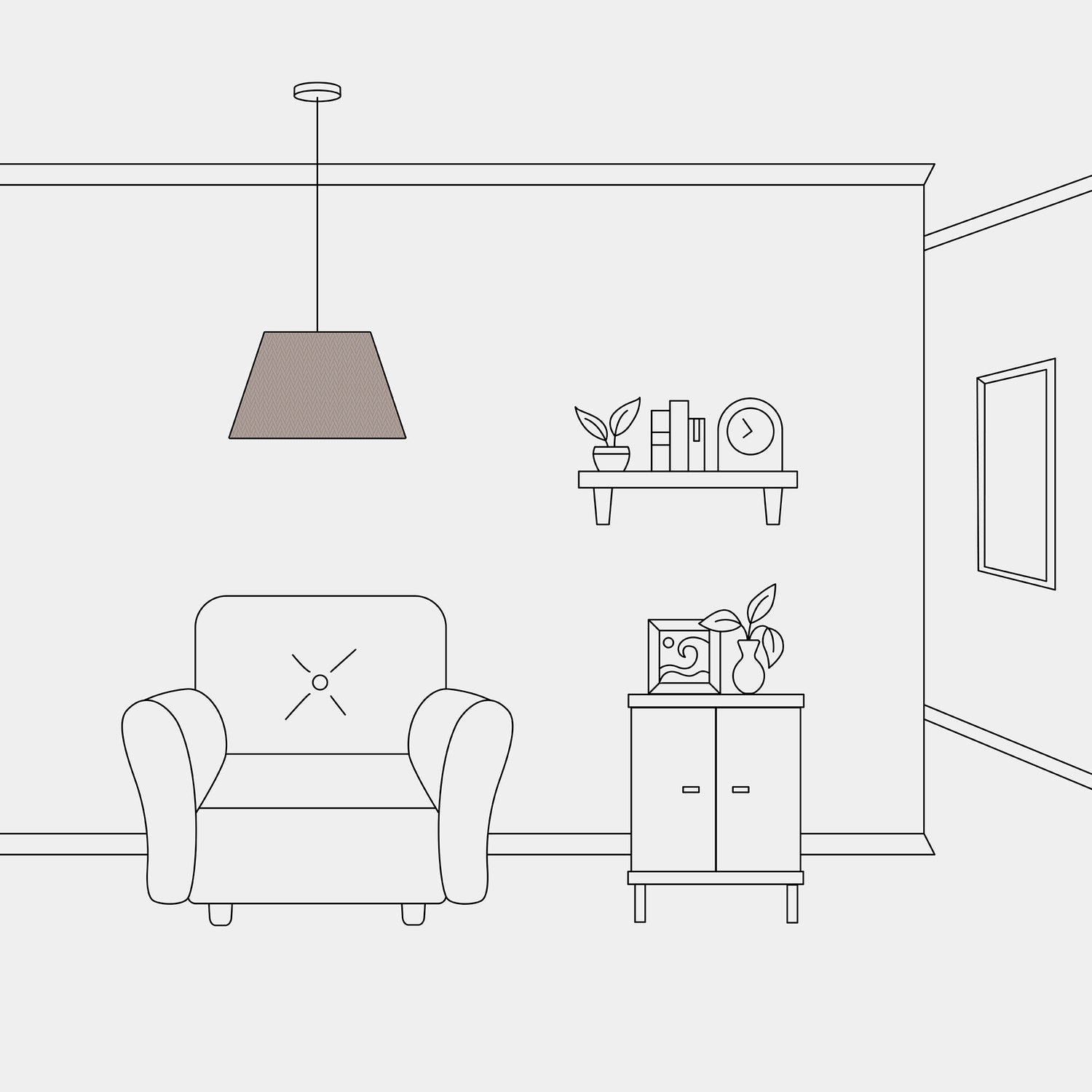 Paralume Impero M per sospensione con attacco E27 - Made in Italy - Arenal Cenere