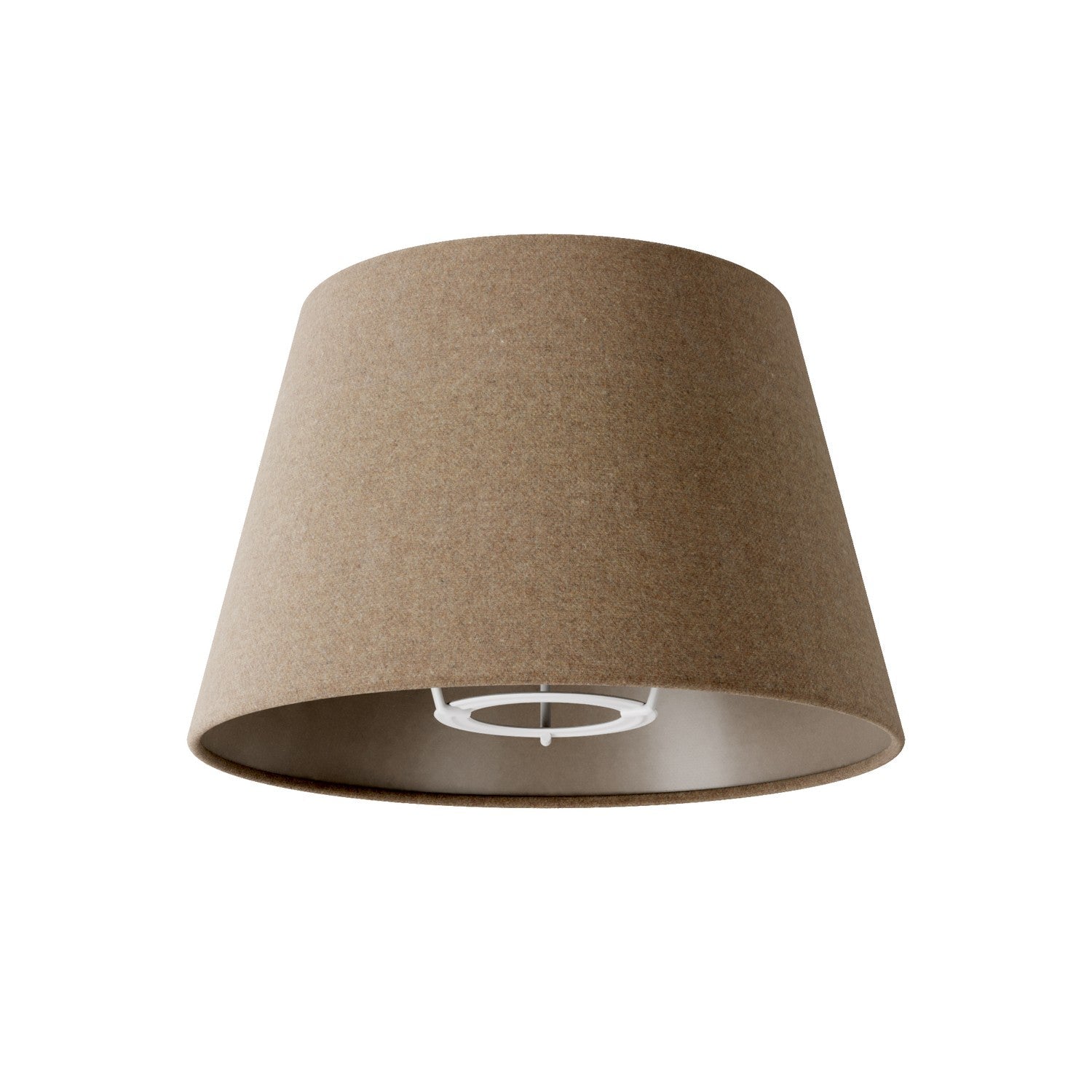 Paralume Impero S con attacco E27 per lampada da tavolo o applique - Made in Italy - Lana Marrone