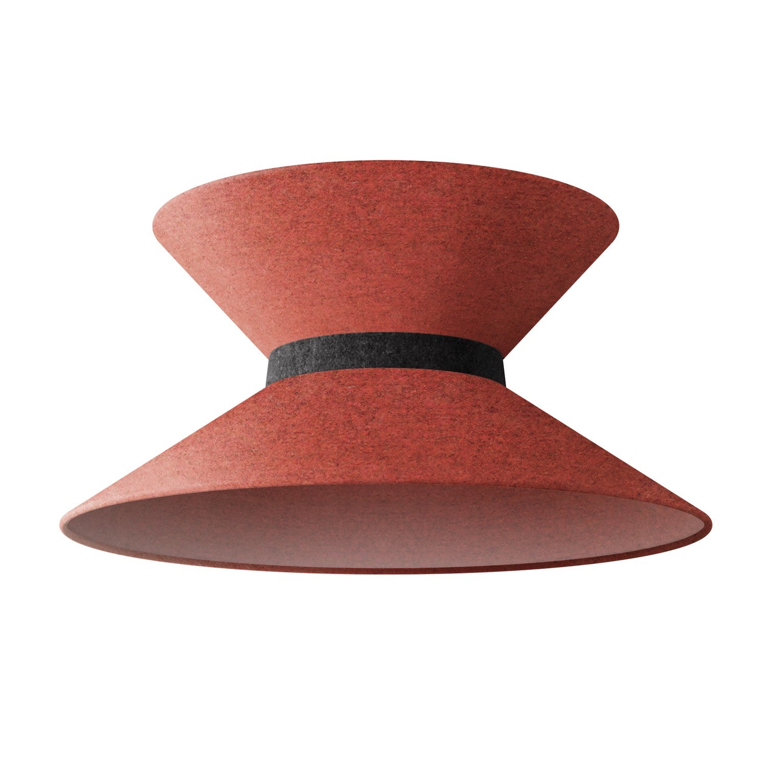 Paralume in tessuto Clessidra per lampada a sospensione - Lana Aragosta Lana grigio scuro