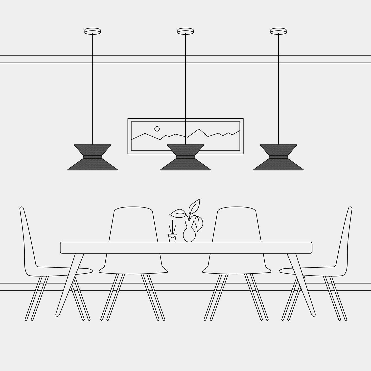 Paralume in tessuto Clessidra Teletta antracite - Made in Italy Teletta antracite