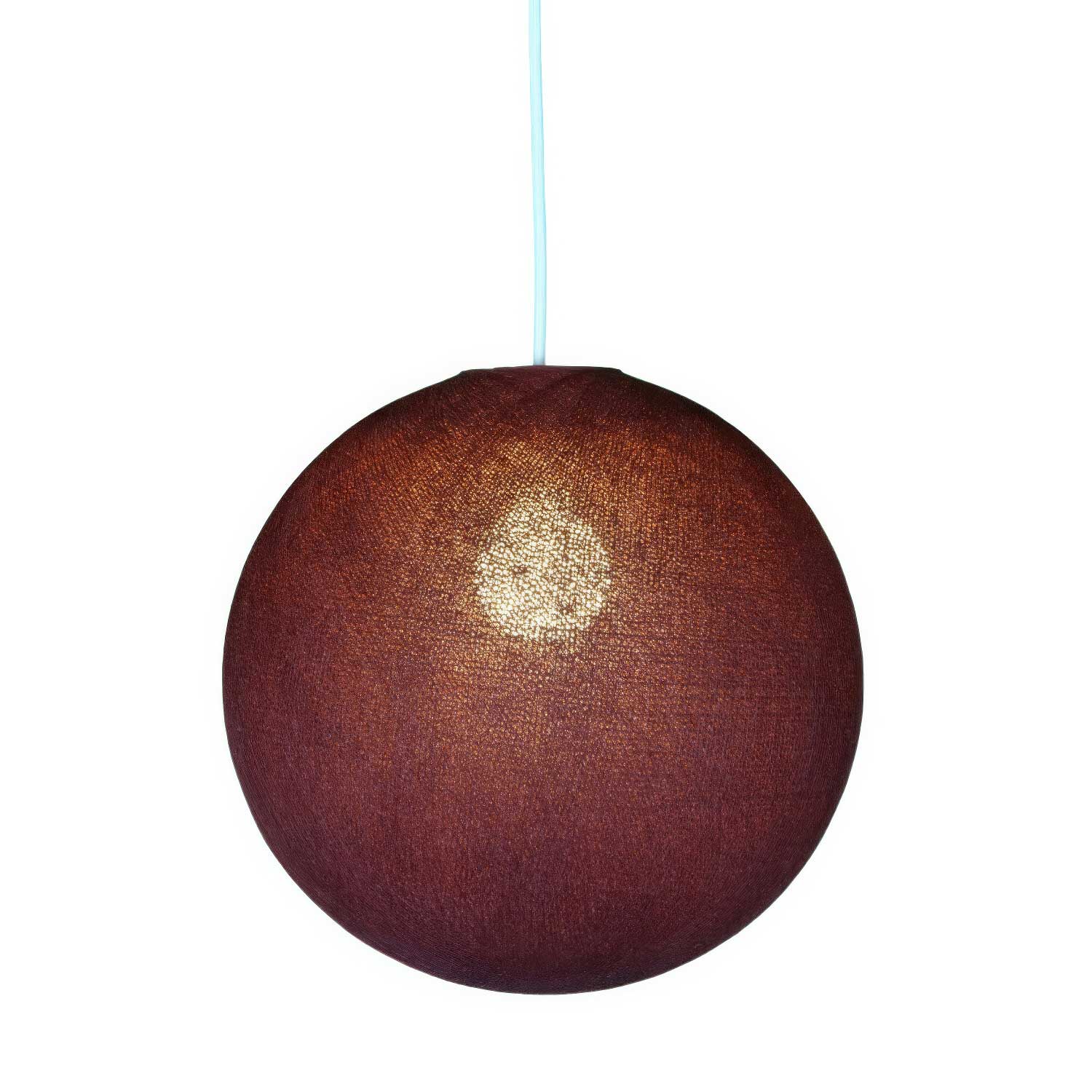 Paralume Sfera in filo 100% fatto a mano - Poliestere Merlot
