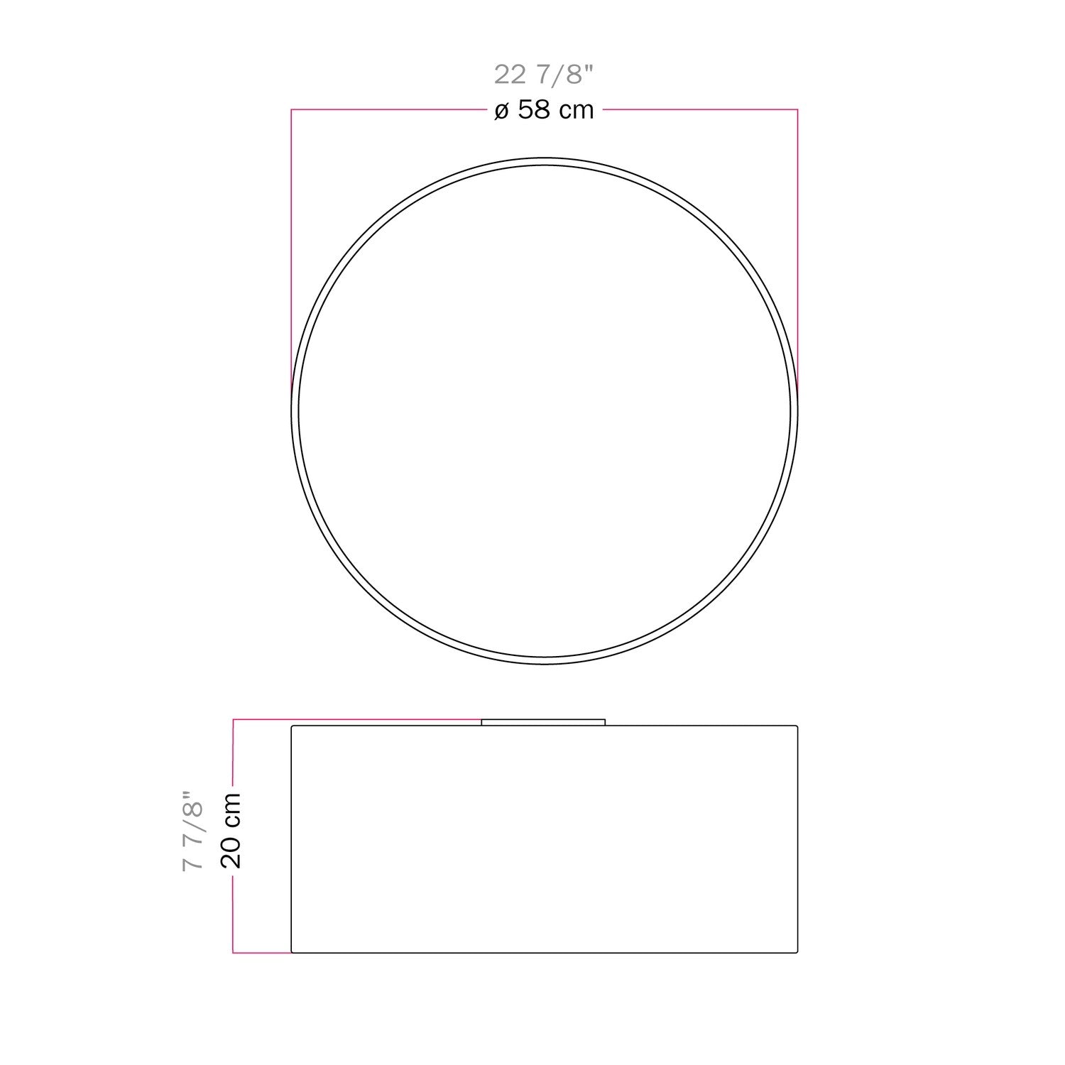 Plafoniera in tessuto Large Juta chiara - Made in Italy