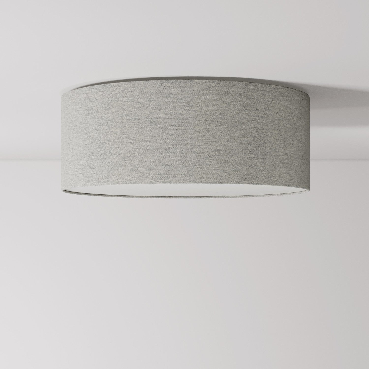 Plafoniera in tessuto Medium Slim - Made in Italy - Lana Grigio Chiaro