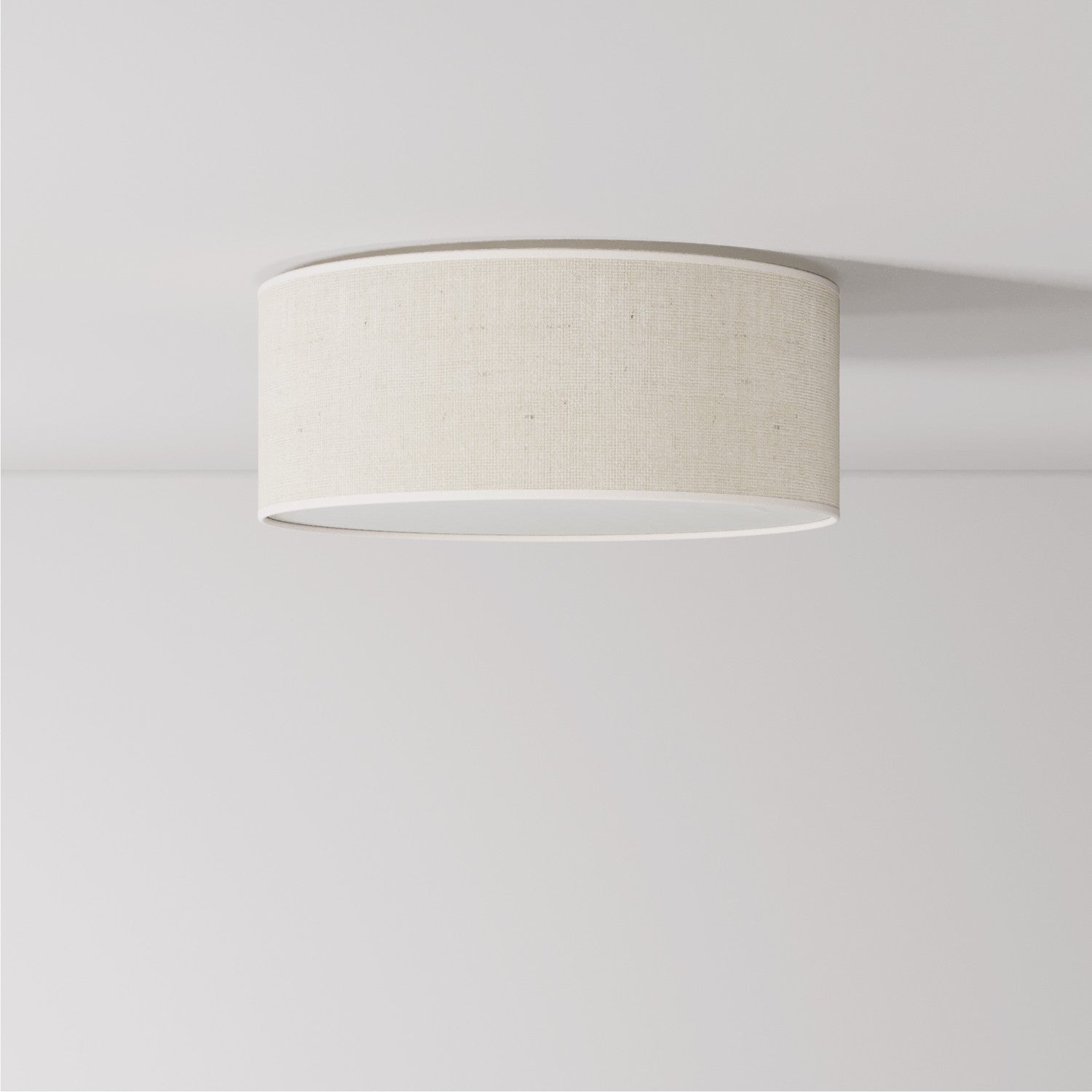 Plafoniera in tessuto Small Juta chiara - Made in Italy