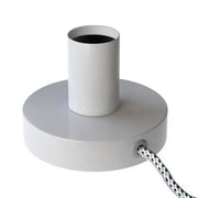 Posaluce - Lampada da tavolo in metallo - Bianco lucido