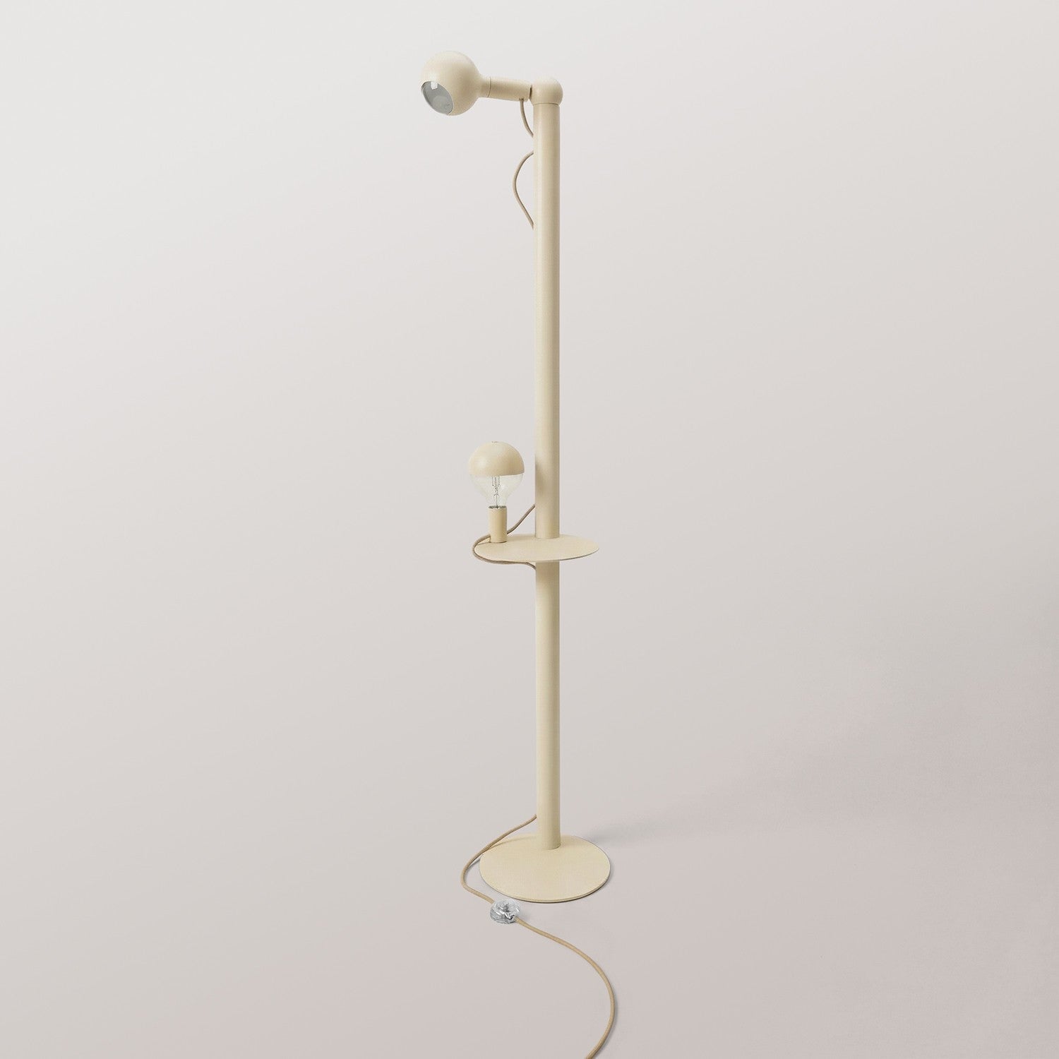 Rocco XXL - Lampada da terra con lampadina Maria e Camo - Panna