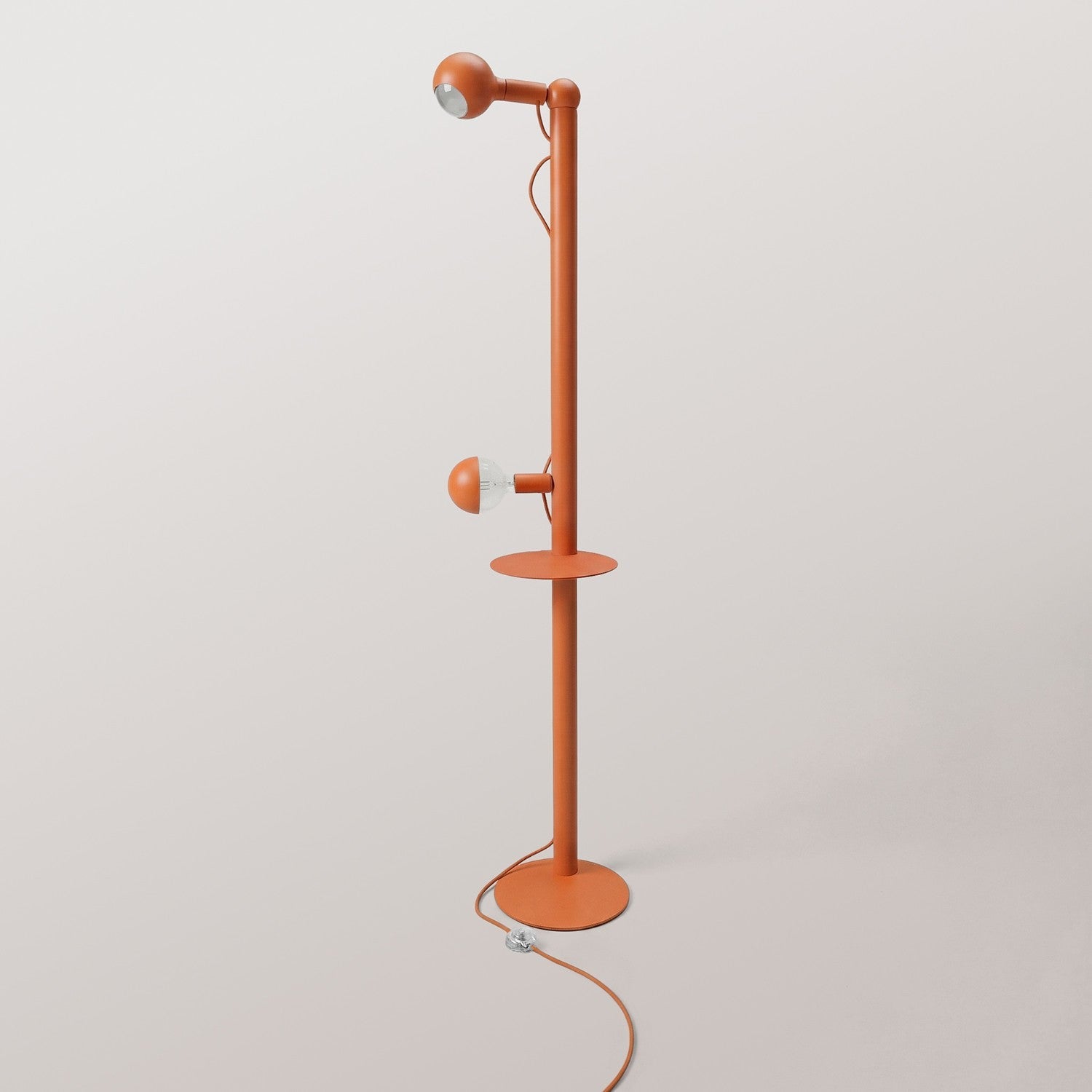 Rocco XXL - Lampada da terra con spina UK e lampadina Maria e Camo - Arancio