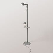 Rocco XXL - Lampada da terra con spina UK e lampadina Maria e Camo - Grigio