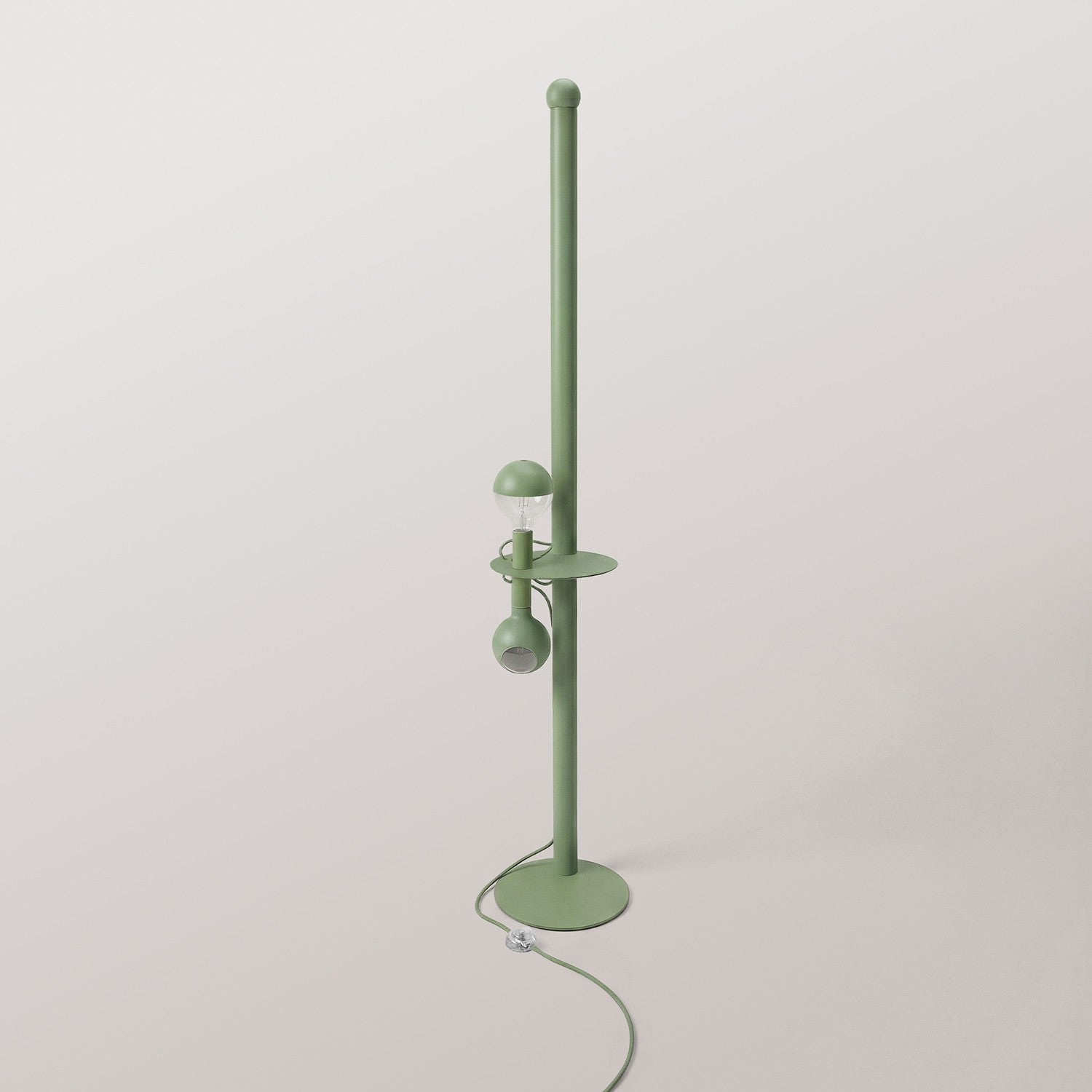 Rocco XXL - Lampada da terra con spina UK e lampadina Maria e Camo - Verde