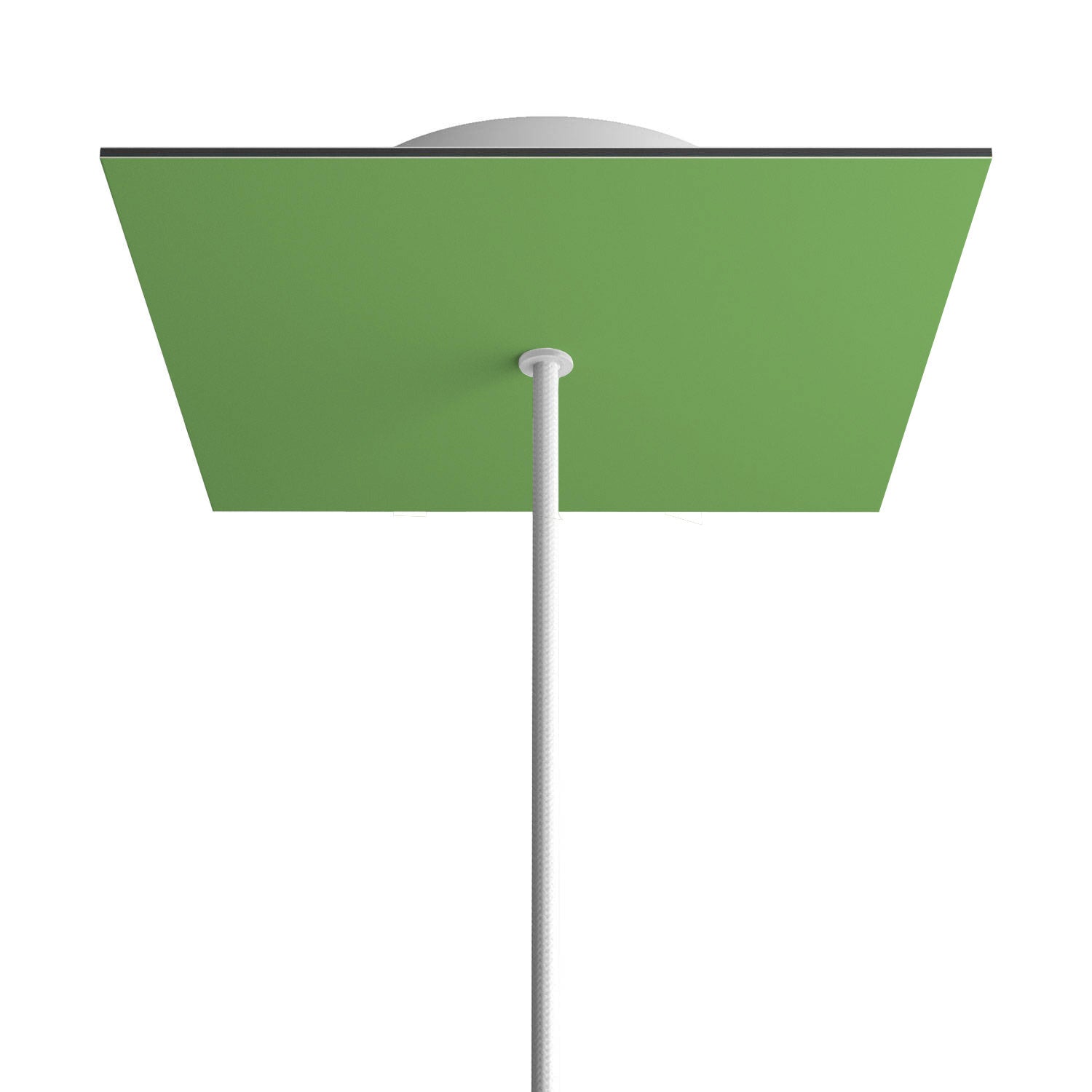 Rosone Rose-One quadrato, 200 mm con 1 foro e 4 fori laterali - Verde prato Bianco