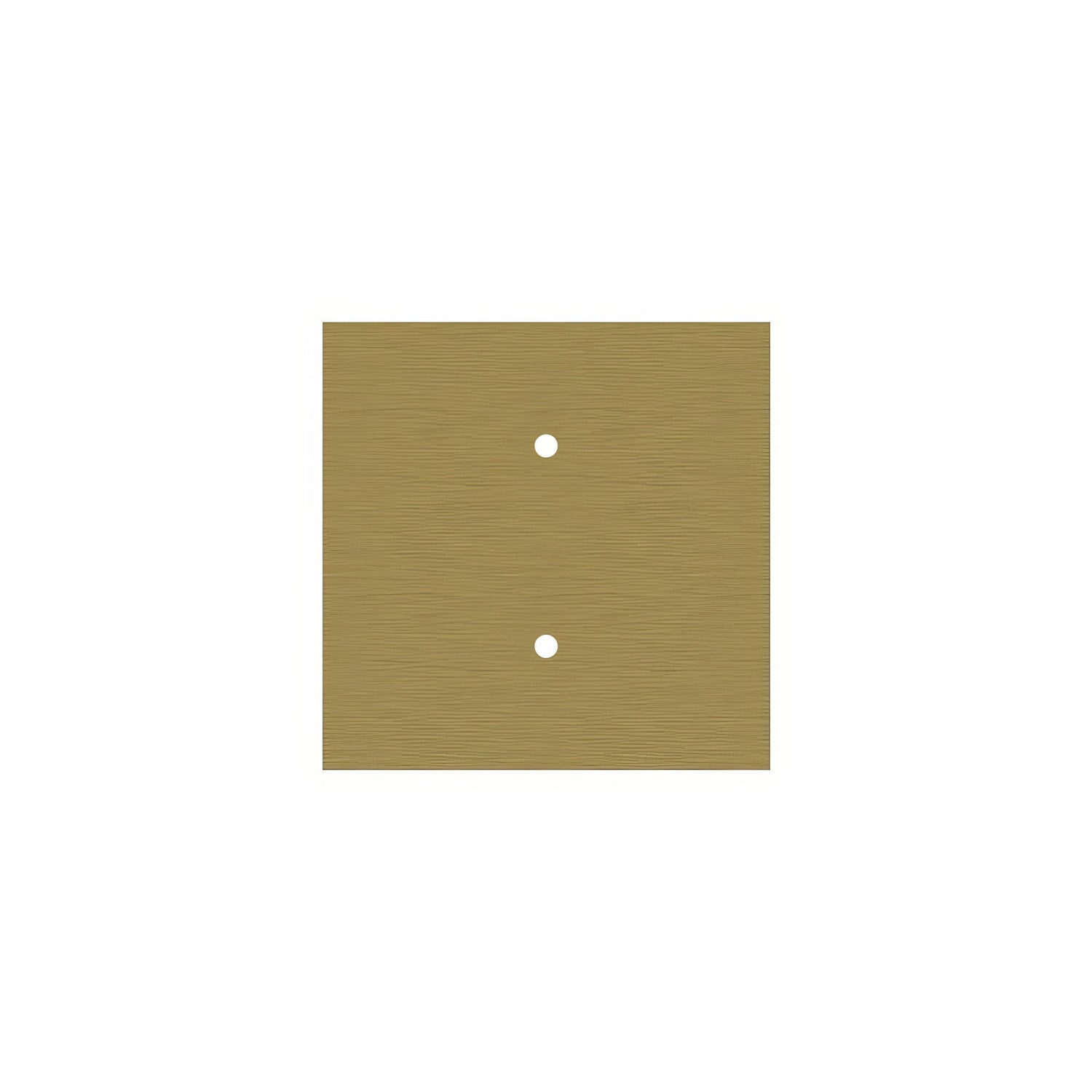Rosone Rose-One quadrato, 200 mm con 2 fori e 4 fori laterali - Dibond Ottone satinato Bianco