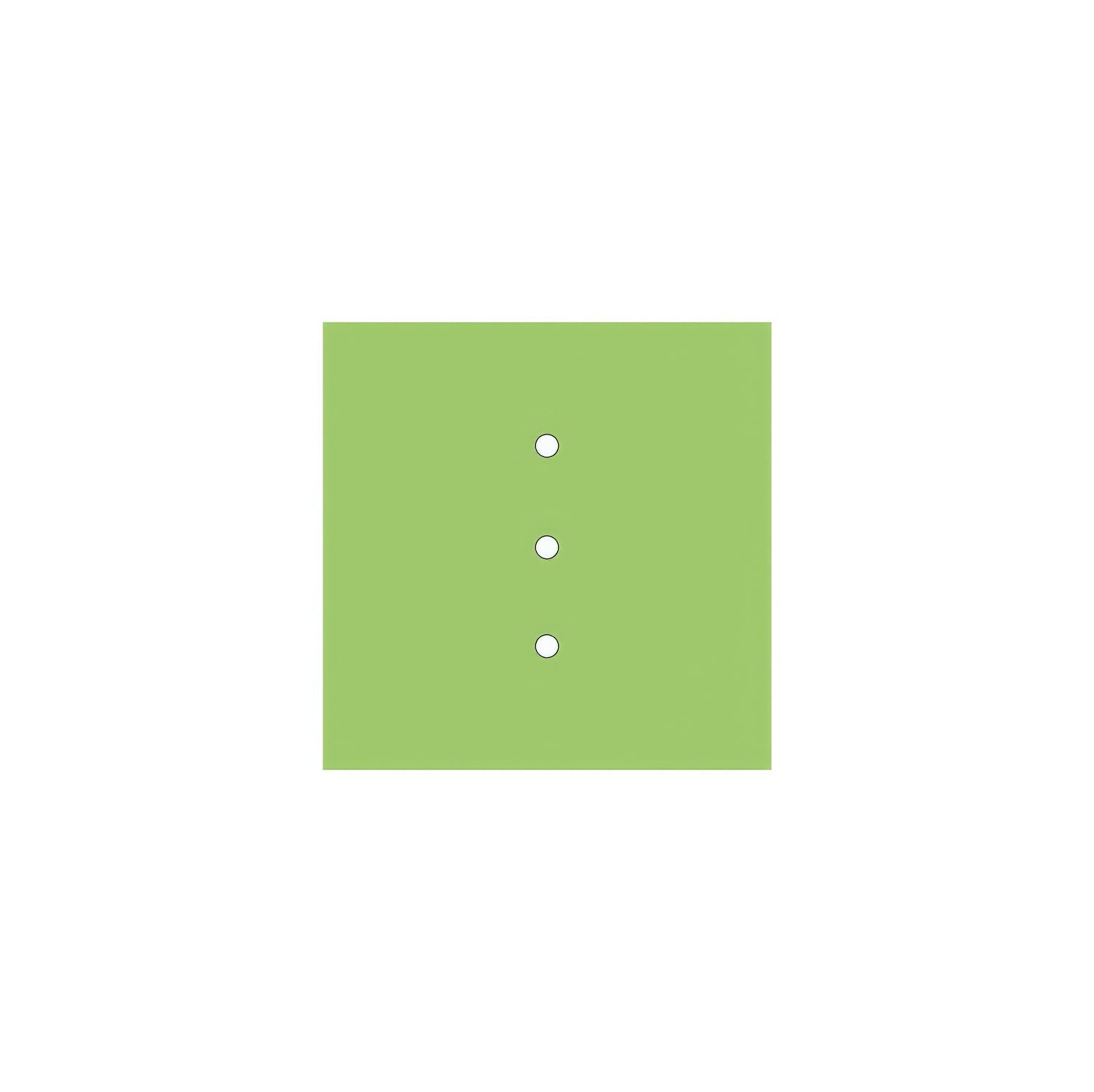 Rosone Rose-One quadrato, 200 mm con 3 fori in linea e 4 fori laterali - Verde prato Bianco