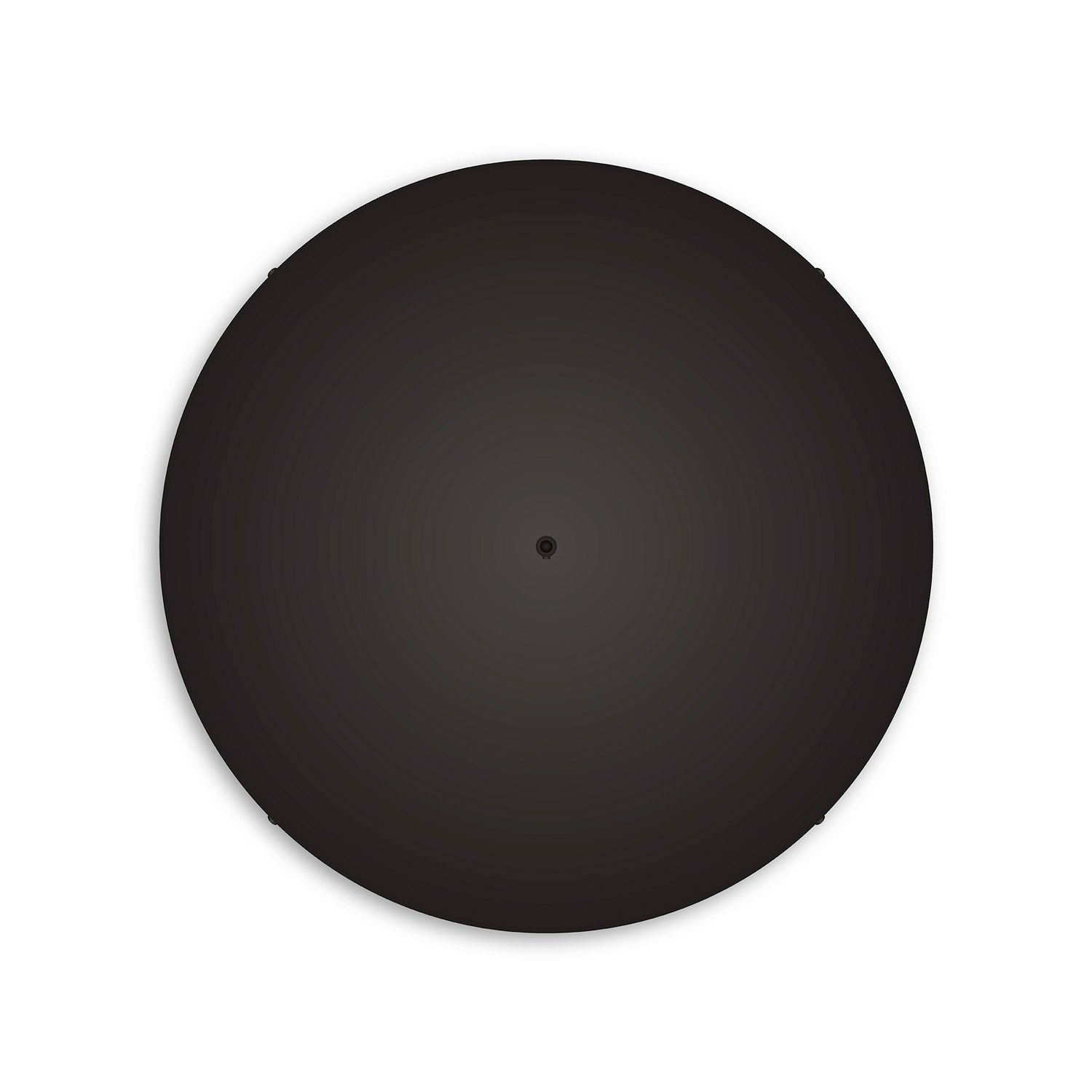 Rosone rotondo in alluminio Ø 50 cm con staffa e cavo di messa a terra, con 1 foro frontale - Nero 0
