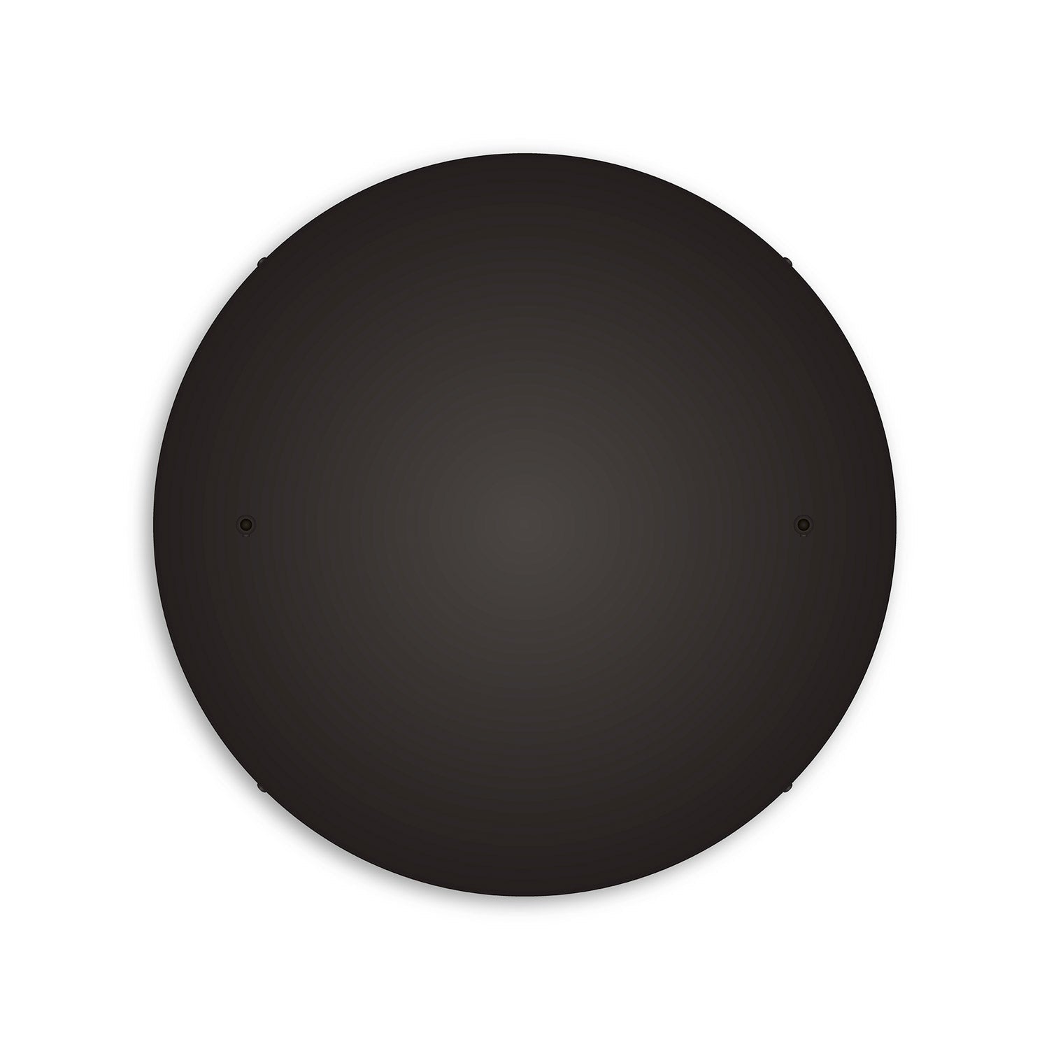Rosone rotondo in alluminio Ø 50 cm con staffa e cavo di messa a terra, con 2 fori frontali - Nero 0