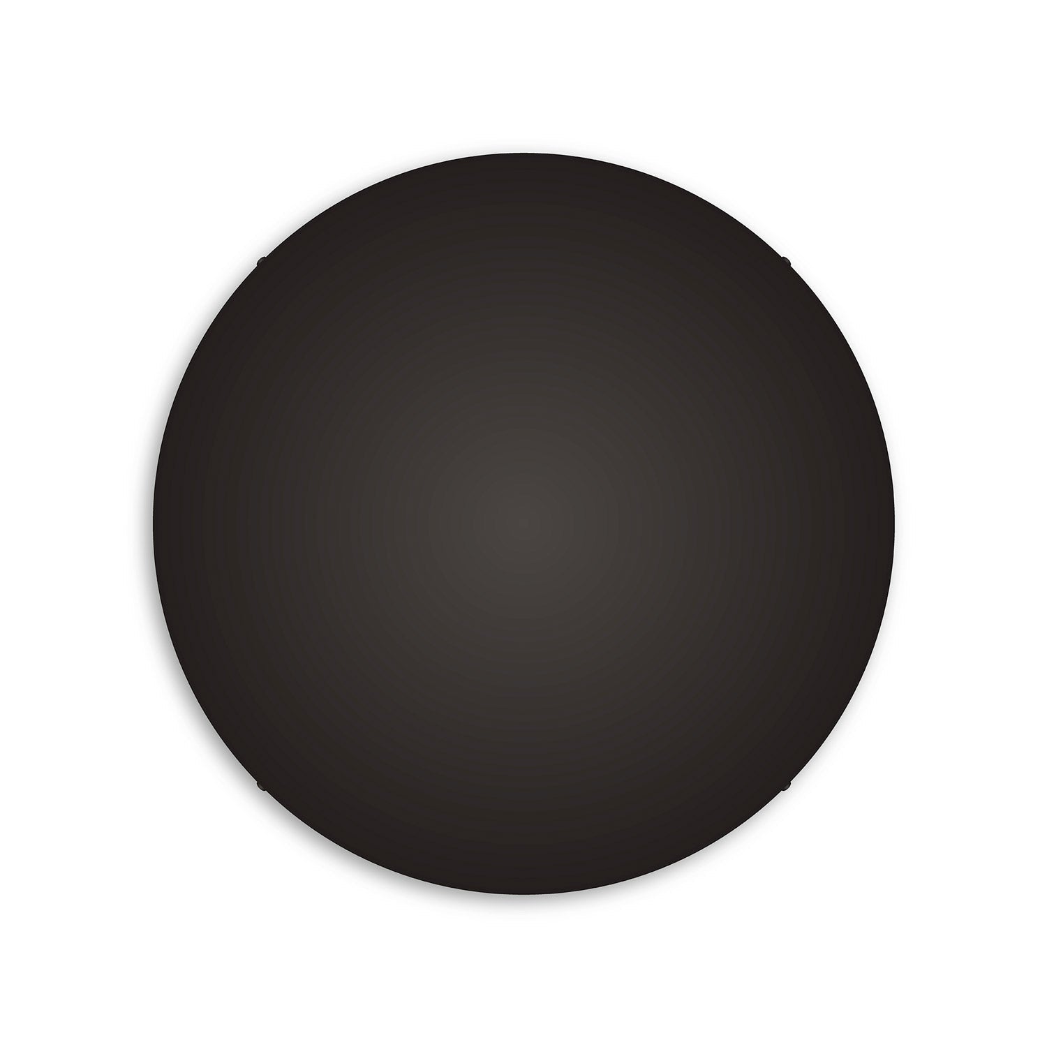 Rosone rotondo in alluminio Ø 50 cm con staffa e cavo di messa a terra, senza fori - Nero