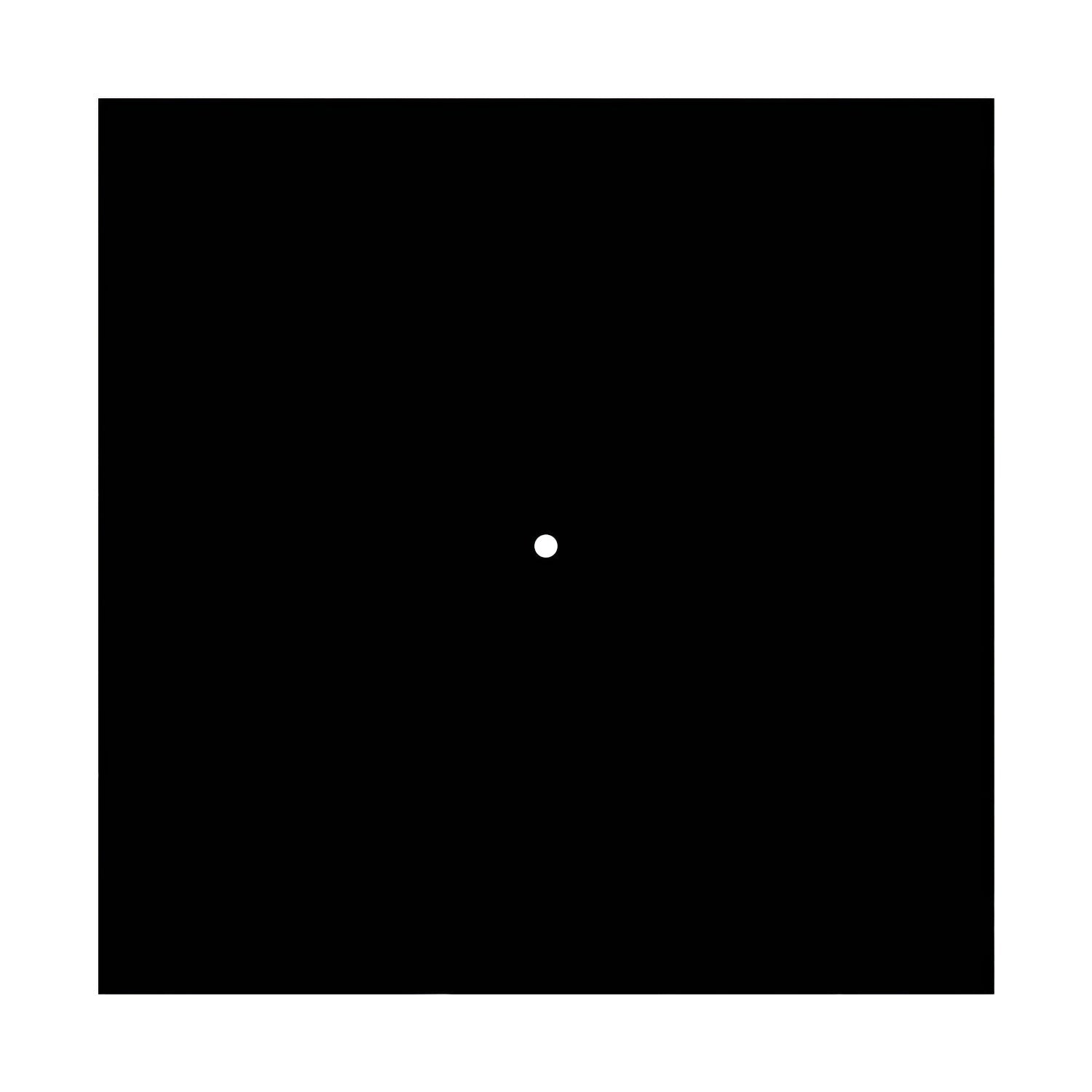 Rosone XXL Rose-One quadrato, 400 mm con 1 foro e 4 fori laterali - Nero opaco Bianco