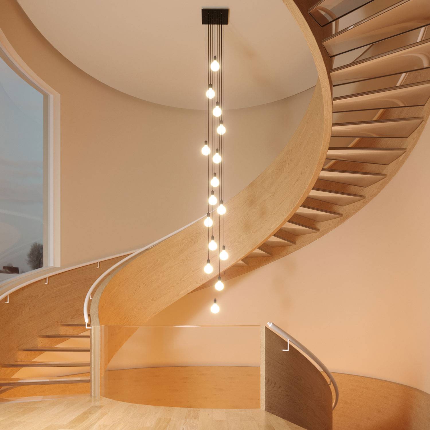 Rosone XXL Rose-One quadrato, 400 mm con 14 fori e 4 fori laterali - Petrolio Bianco