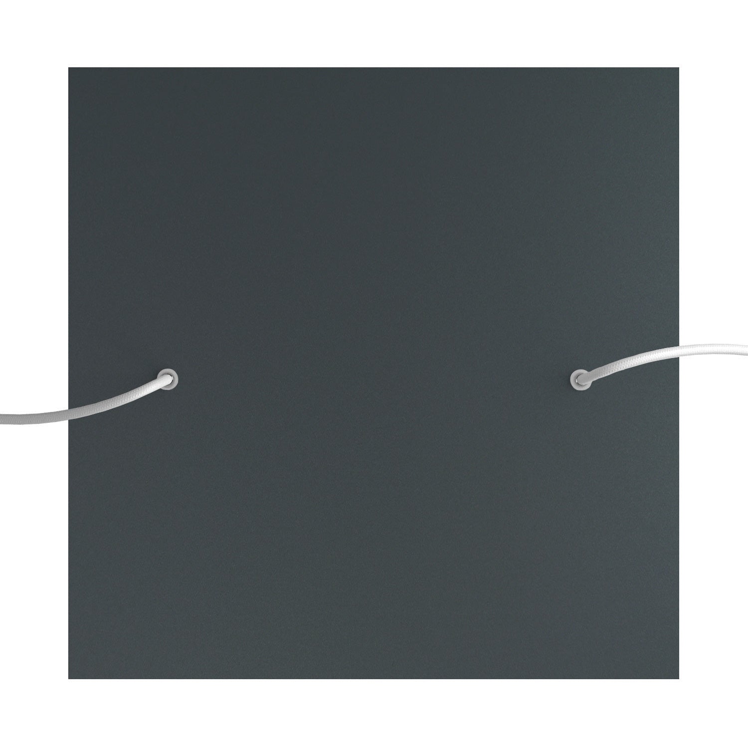 Rosone XXL Rose-One quadrato, 400 mm con 2 fori e 4 fori laterali - Antracite Bianco