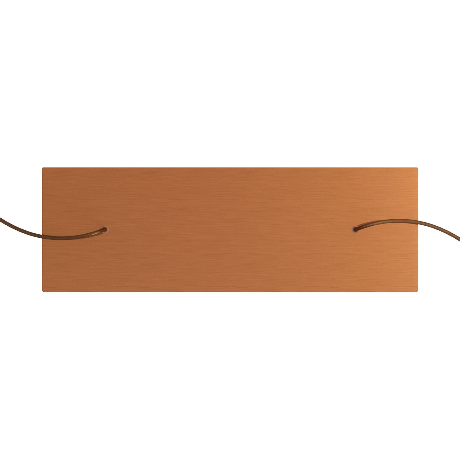 Rosone XXL Rose-One rettangolare a 2 fori e 6 fori laterali, dimensioni 675 x 225 mm - Dibond Rame satinato Bianco