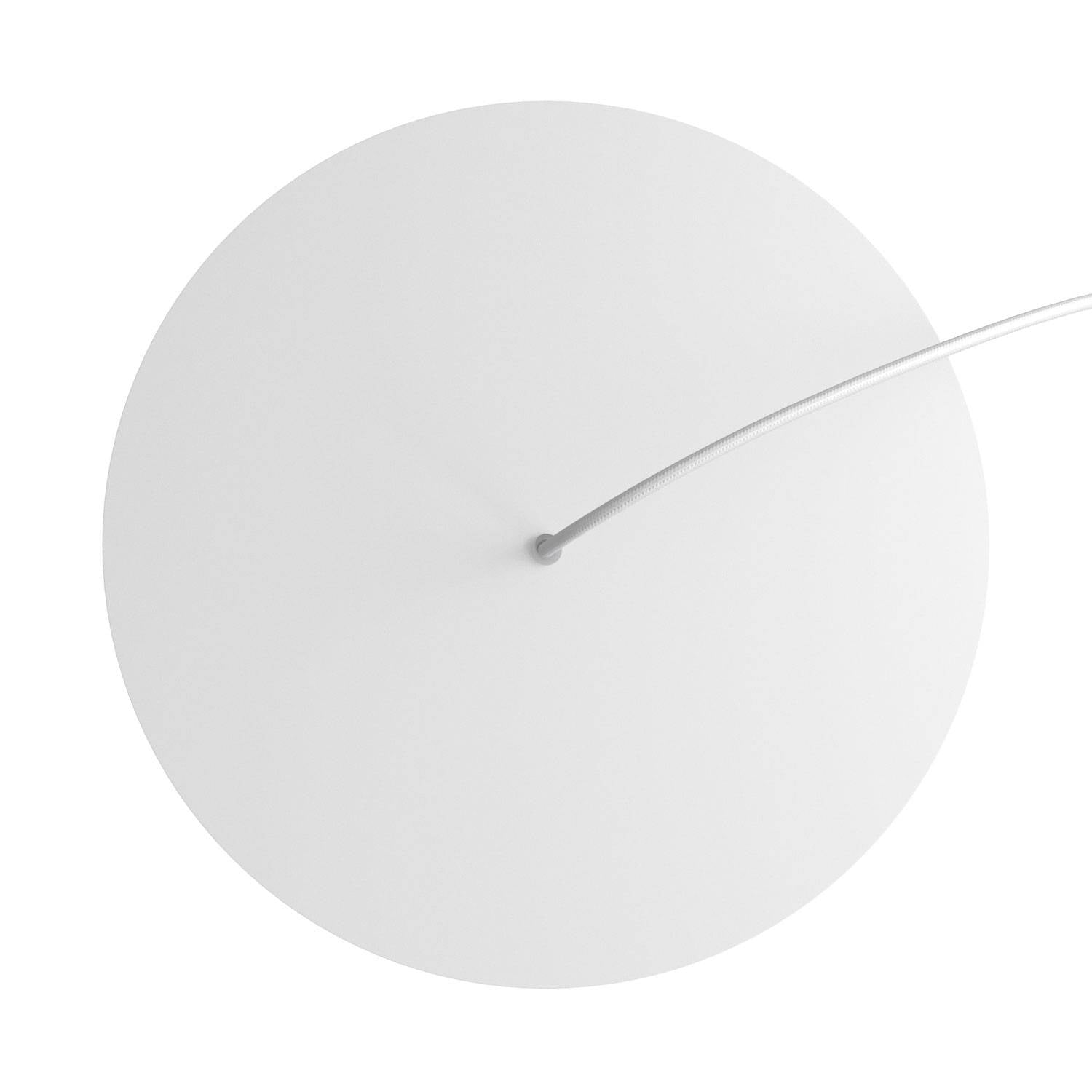 Rosone XXL Rose-One rotondo, diametro 400 mm con 1 foro e 4 fori laterali - Bianco opaco Bianco