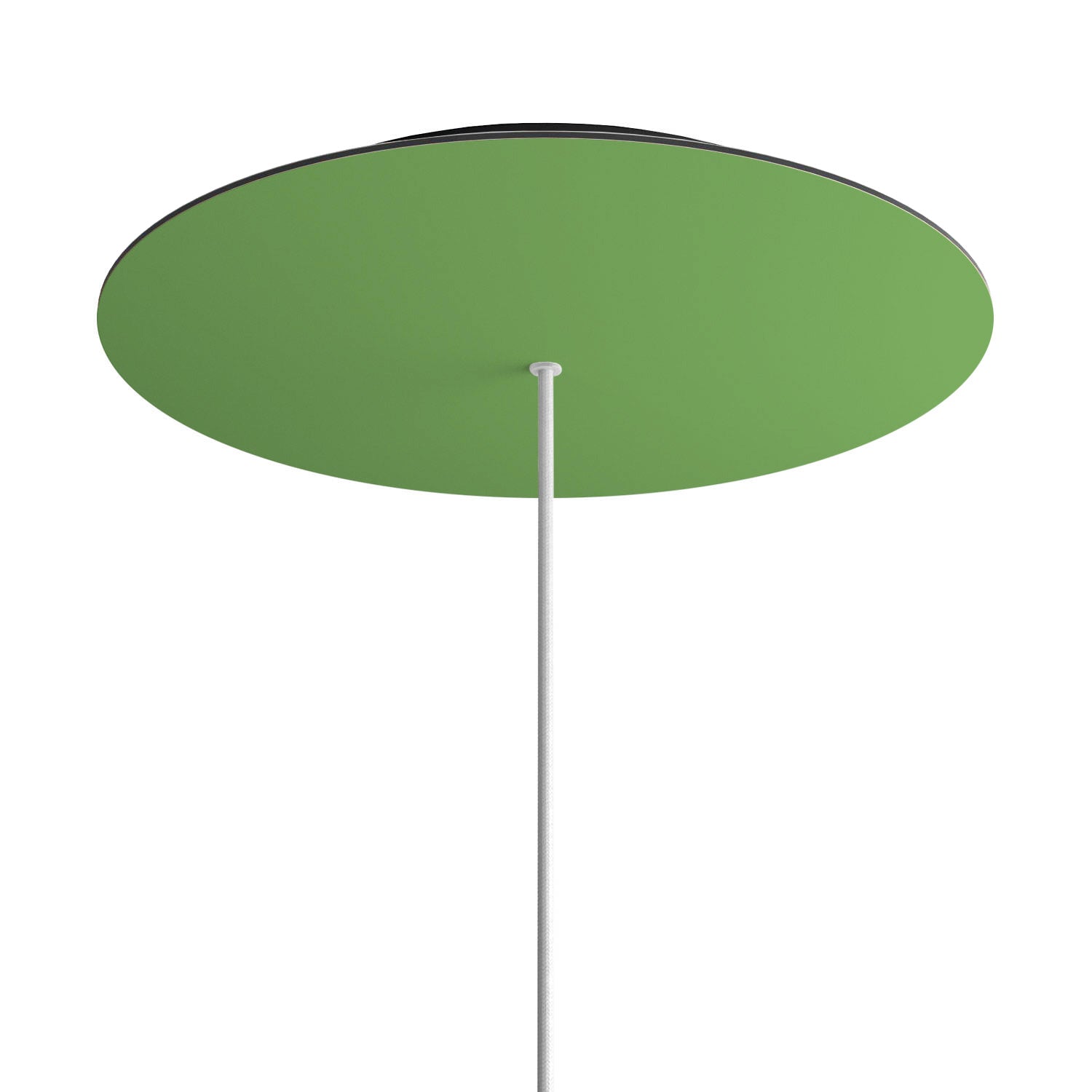 Rosone XXL Rose-One rotondo, diametro 400 mm con 1 foro e 4 fori laterali - Verde prato Nero
