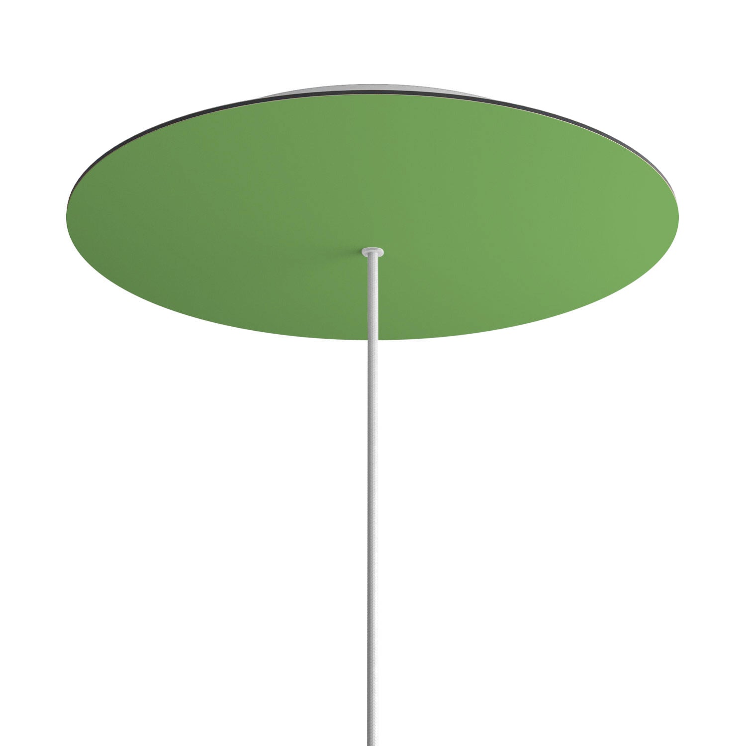Rosone XXL Rose-One rotondo, diametro 400 mm con 1 foro e 4 fori laterali - Verde prato Bianco
