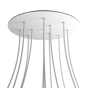 Rosone XXL Rose-One rotondo, diametro 400 mm con 12 fori e 4 fori laterali - Bianco opaco Bianco