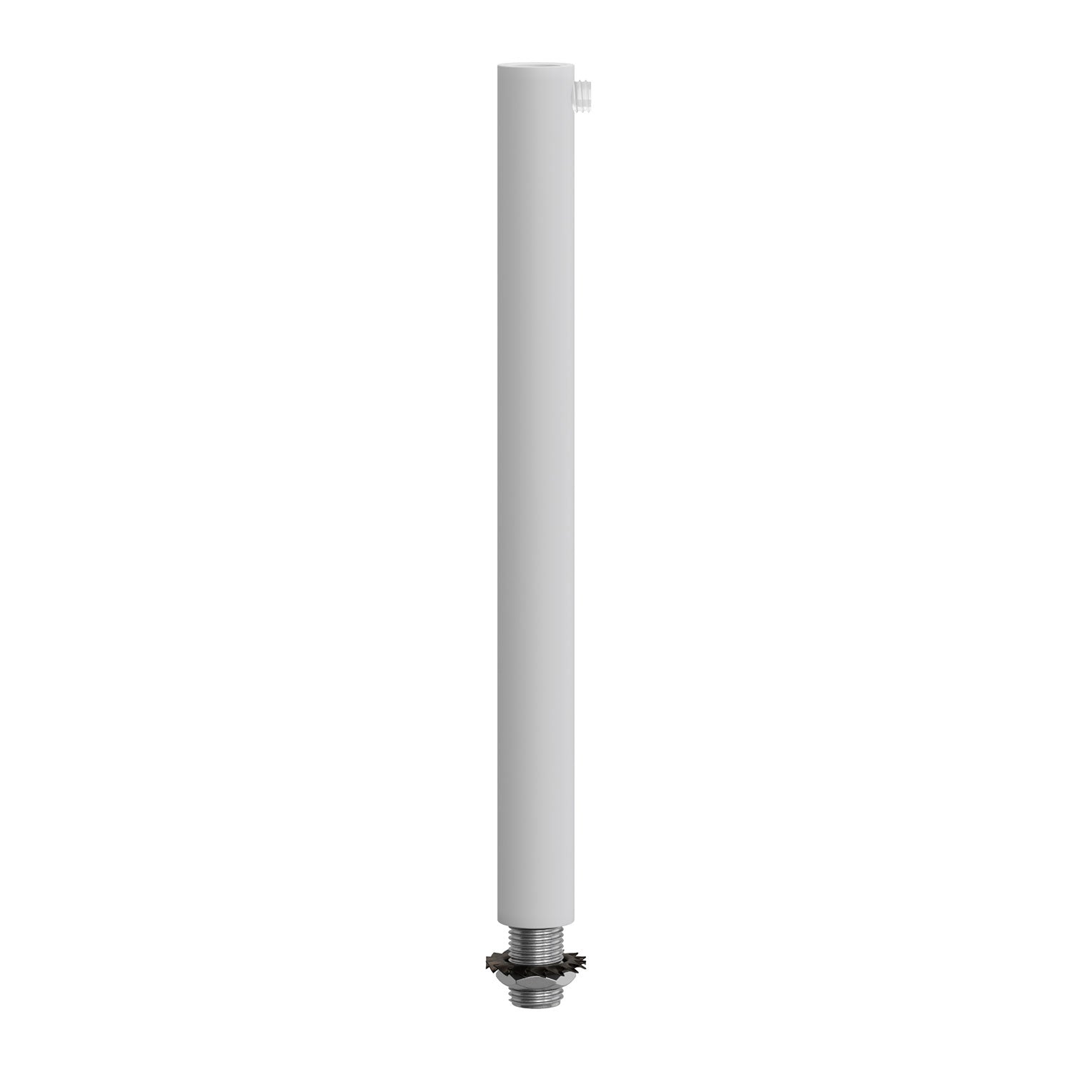 Serracavo cilindrico in metallo lunghezza 15 cm completo di tige, dado e rondella - Bianco