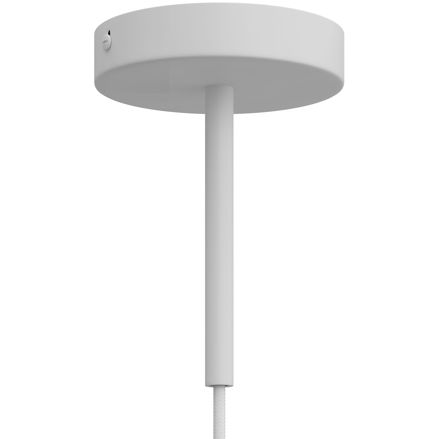 Serracavo cilindrico in metallo lunghezza 15 cm completo di tige, dado e rondella - Bianco
