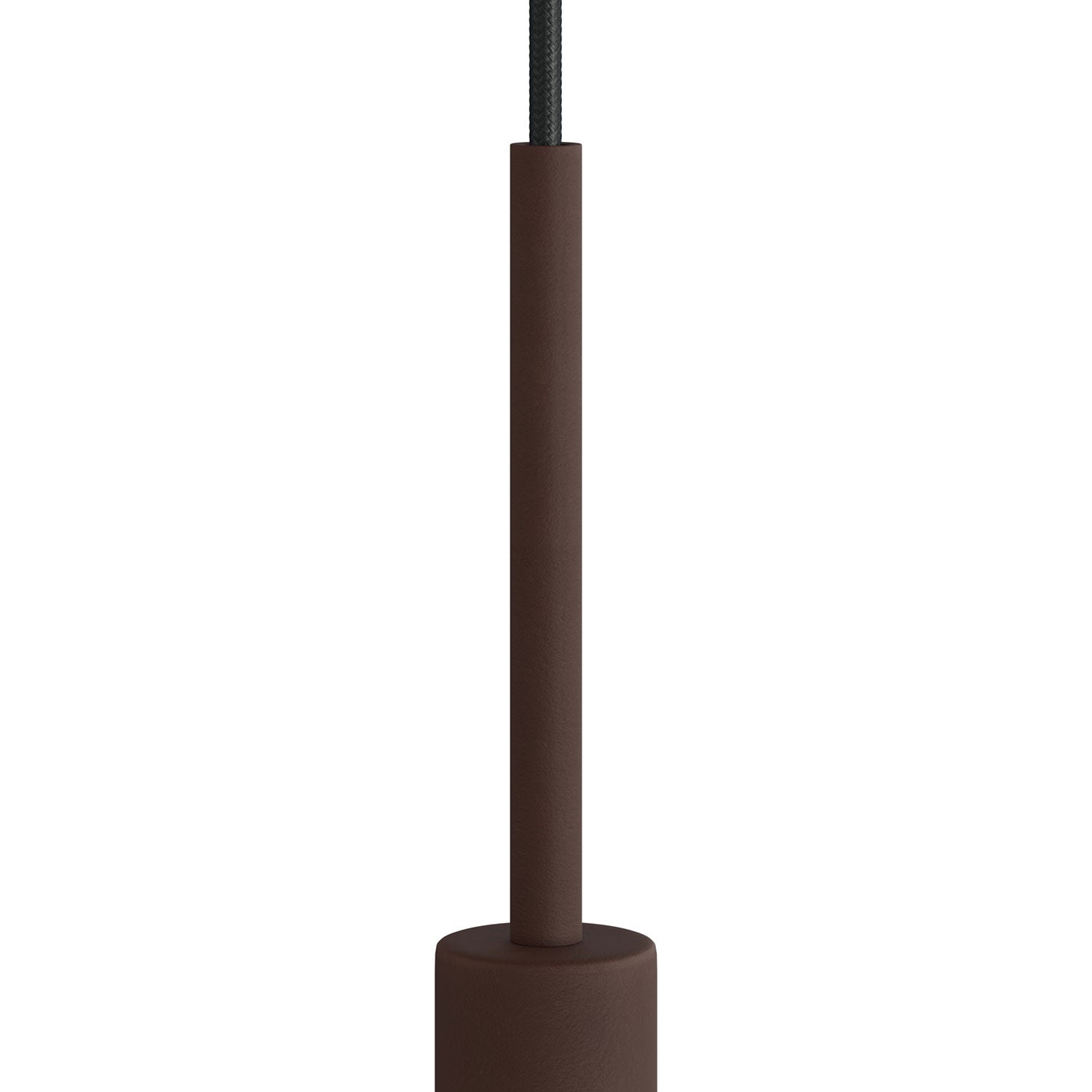 Serracavo cilindrico in metallo lunghezza 15 cm completo di tige, dado e rondella - Ruggine scura verniciata