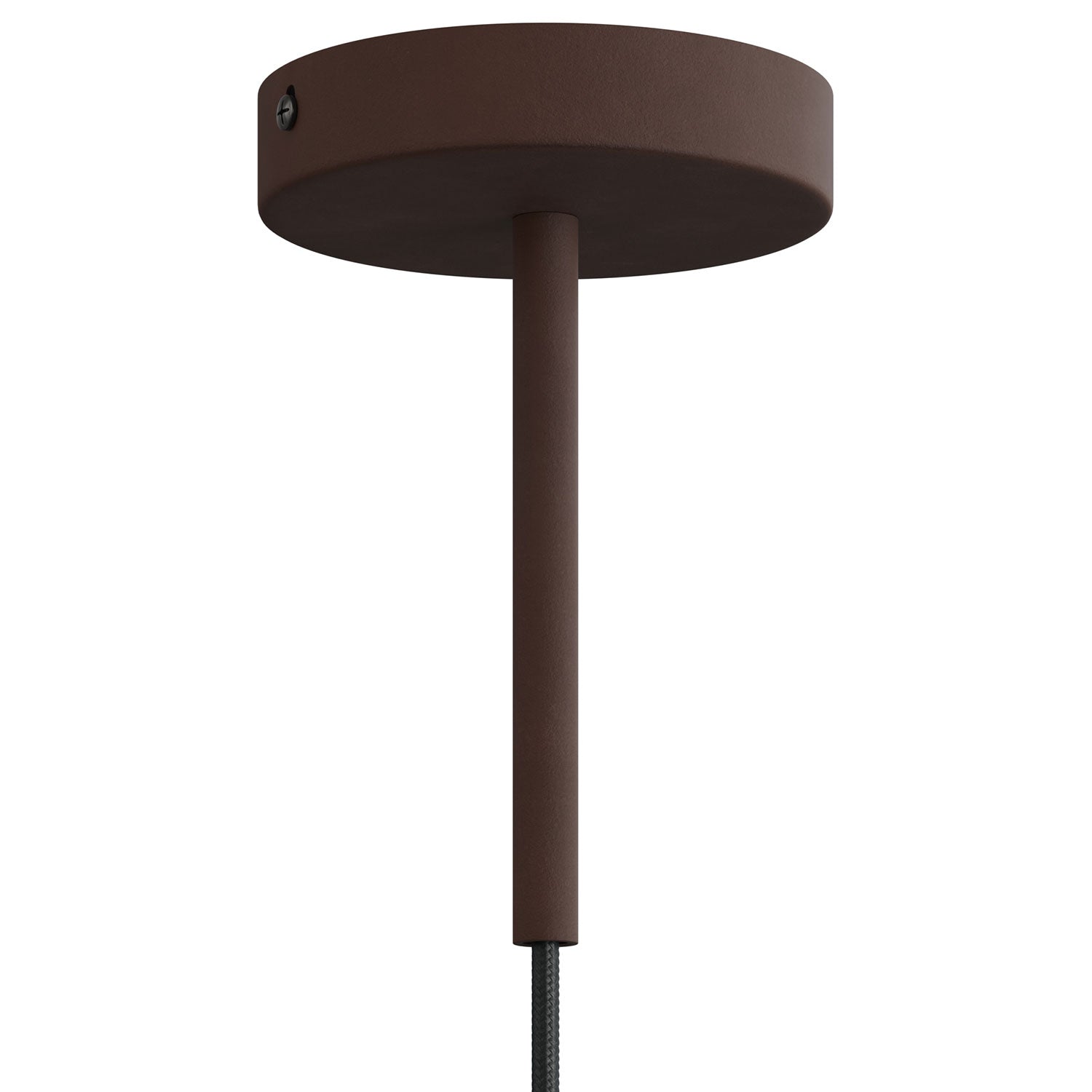 Serracavo cilindrico in metallo lunghezza 15 cm completo di tige, dado e rondella - Ruggine scura verniciata
