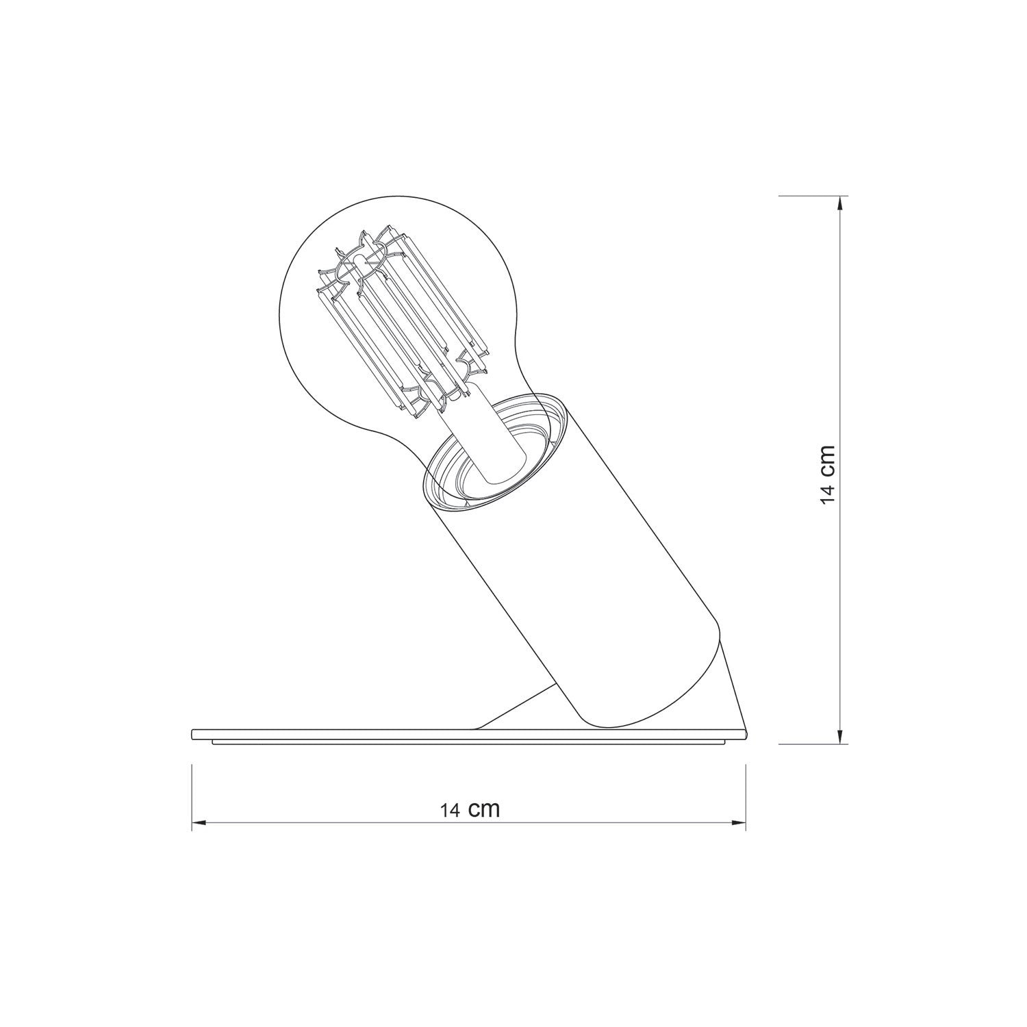 SI! Lampada da tavolo a 5V con lampadina A60 e base metallica - Bronzo satinato