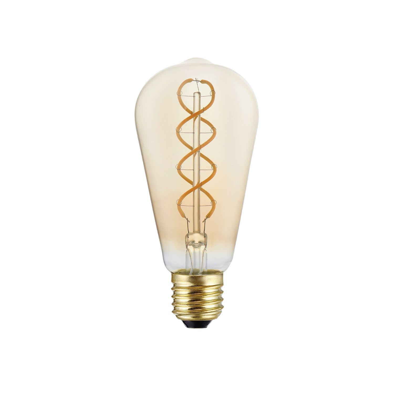 SI! Lampada da tavolo a 5V con lampadina ST64 e base metallica - Rame satinato