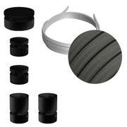 Sistema Filé Wiggle Kit - con cavo CM03 di 3 m per catenaria e 5 componenti in legno verniciato nero per interni