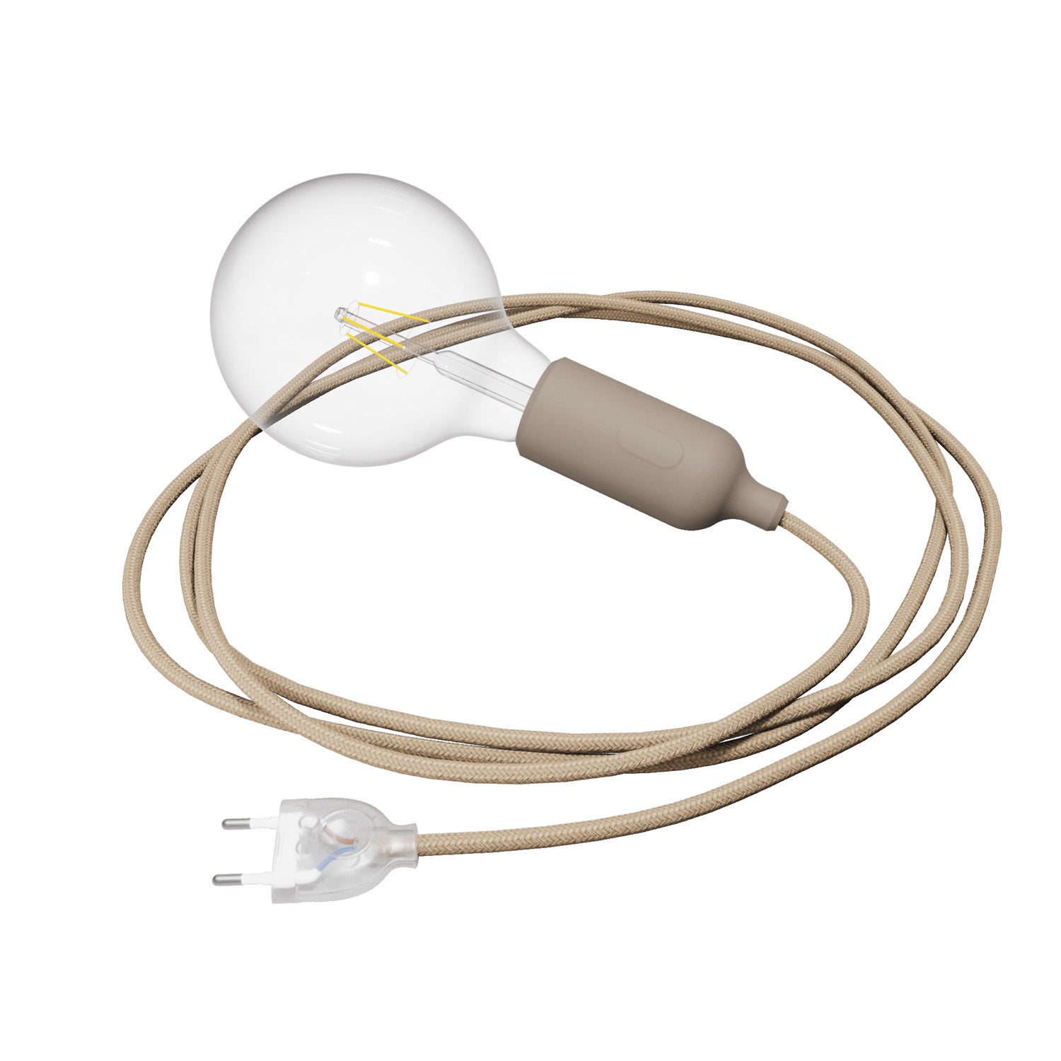 Snake Lampada in silicone con interruttore e spina - Desert Brown