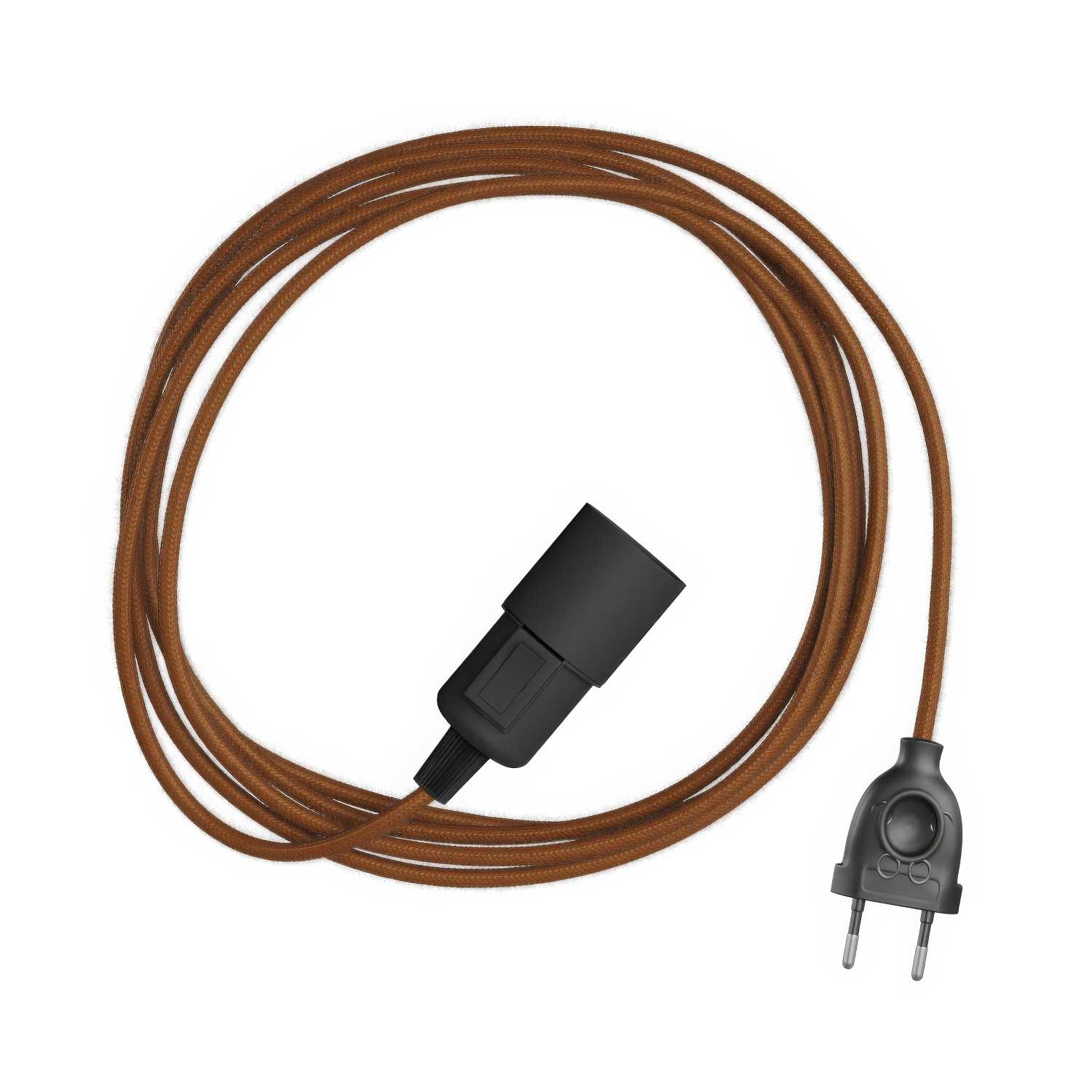 Snake - Lampada plug-in con cavo in tessuto colorato RC23