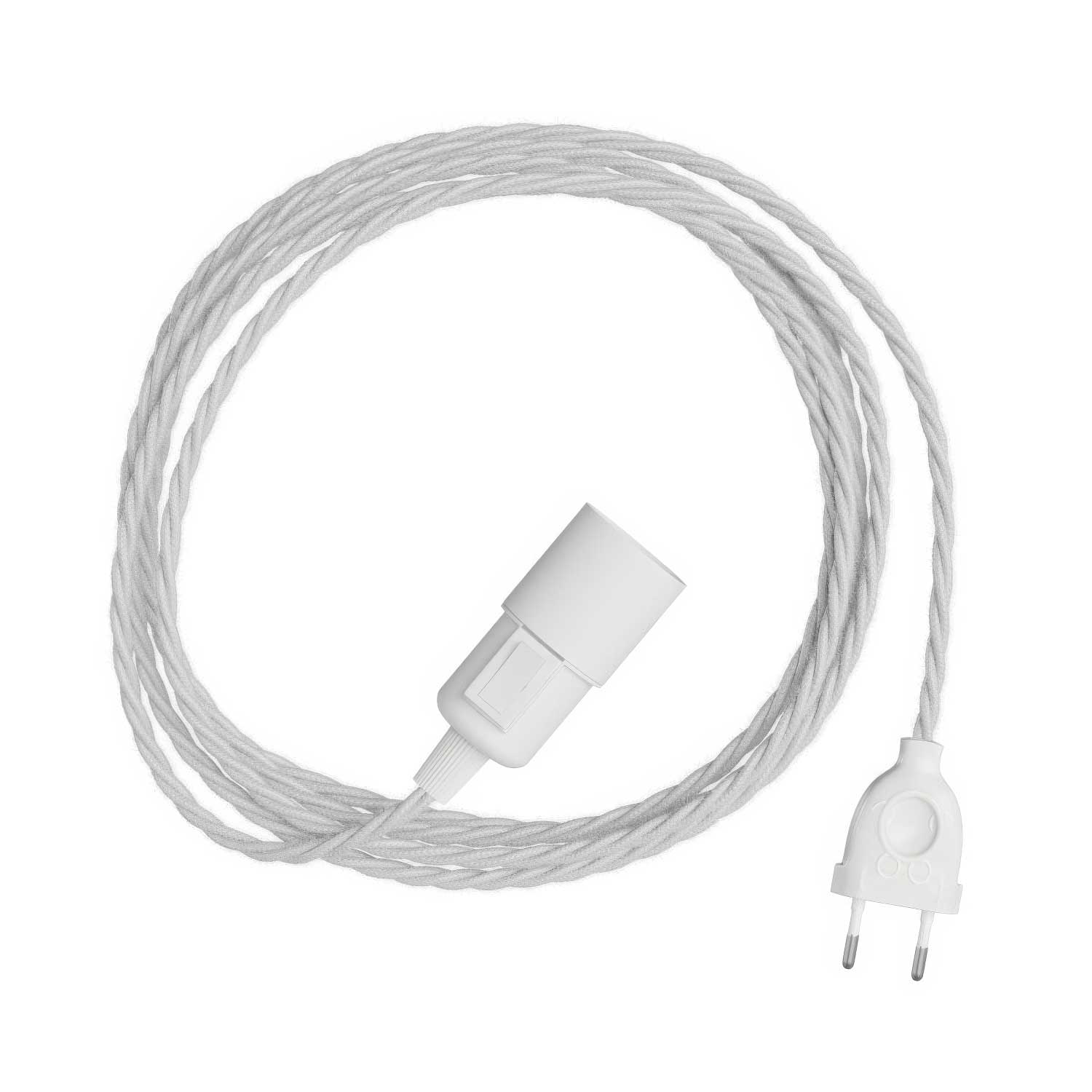 Snake Twisted - Lampada plug-in con cavo trecciato in tessuto TC01