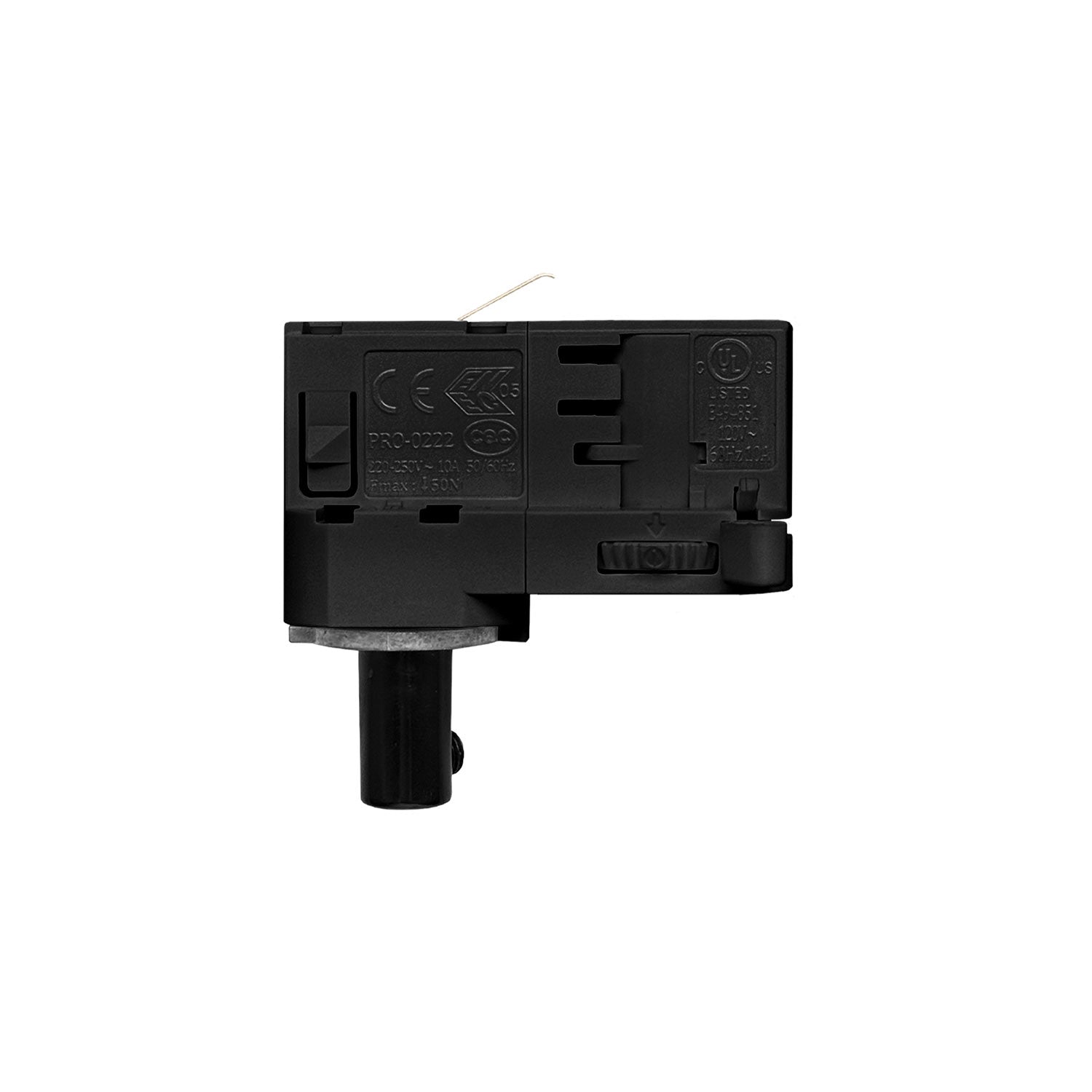 Sospensione con paralume a gabbia Ghostbell XL per binari - Nero