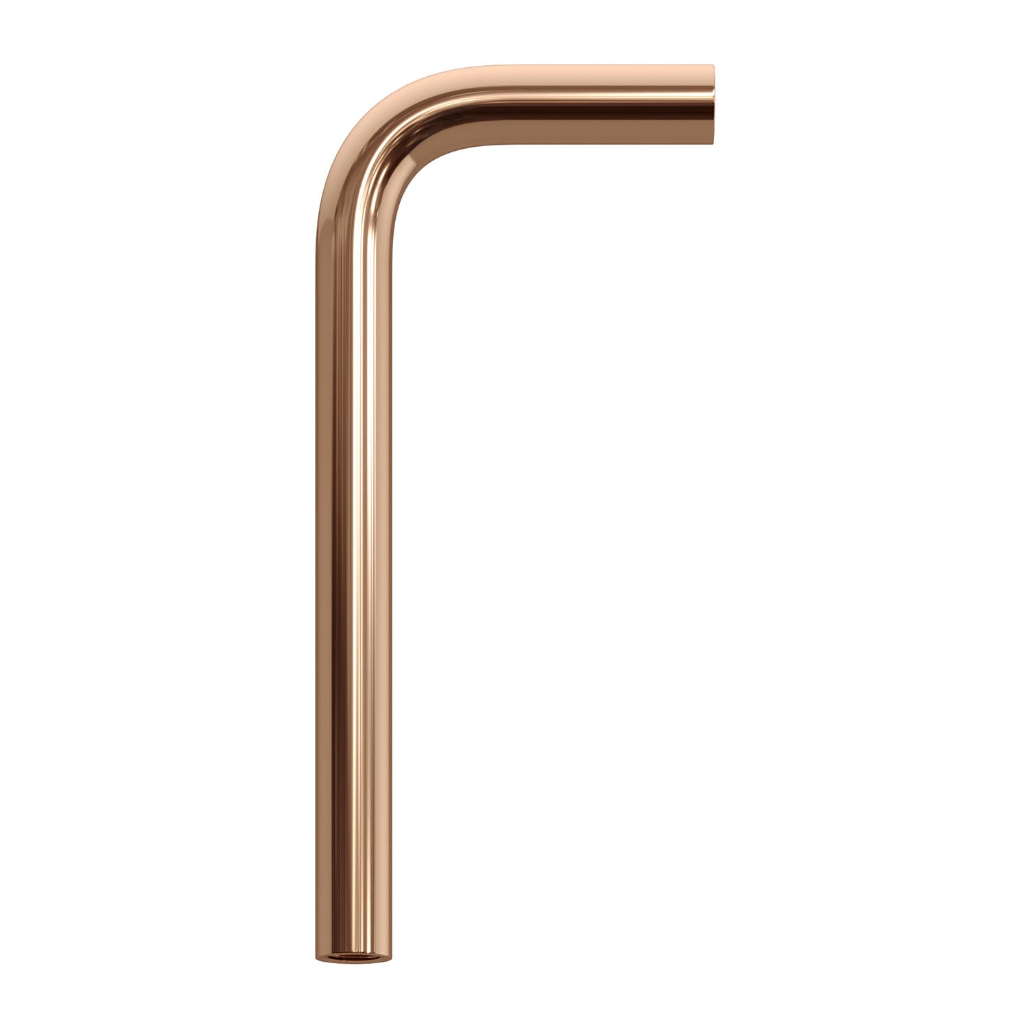 Tubo curvo di estensione 14 cm in metallo - Rame