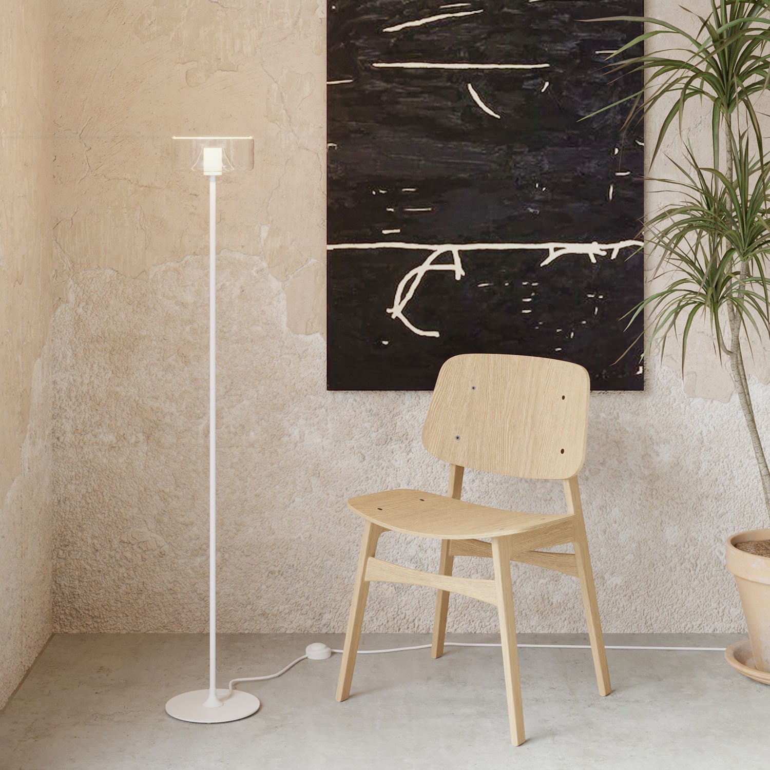 Tubo di estensione in metallo per lampade da terra MAG-Y - Bianco opaco